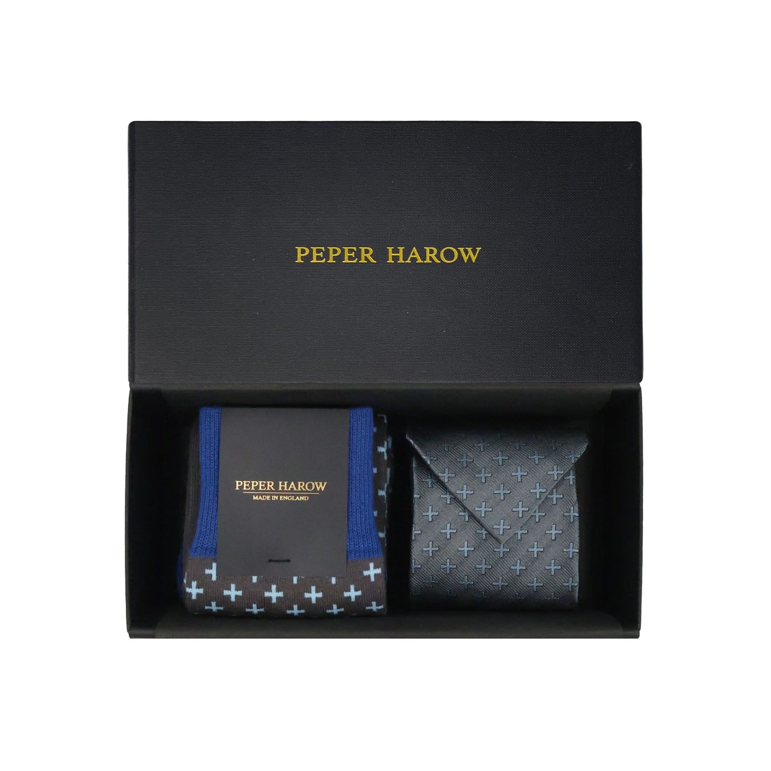 Peper Harow - Made In England Men's Tie Men's Gift Box - Crosslet Grey In Gray