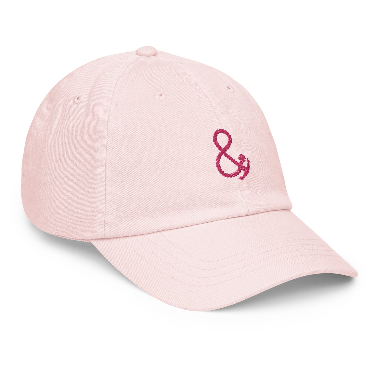 Anchor & Crew Pink / Purple Pink Pastel Ampersand Signature Embroidered Chino Cap - Men In Pink/purple