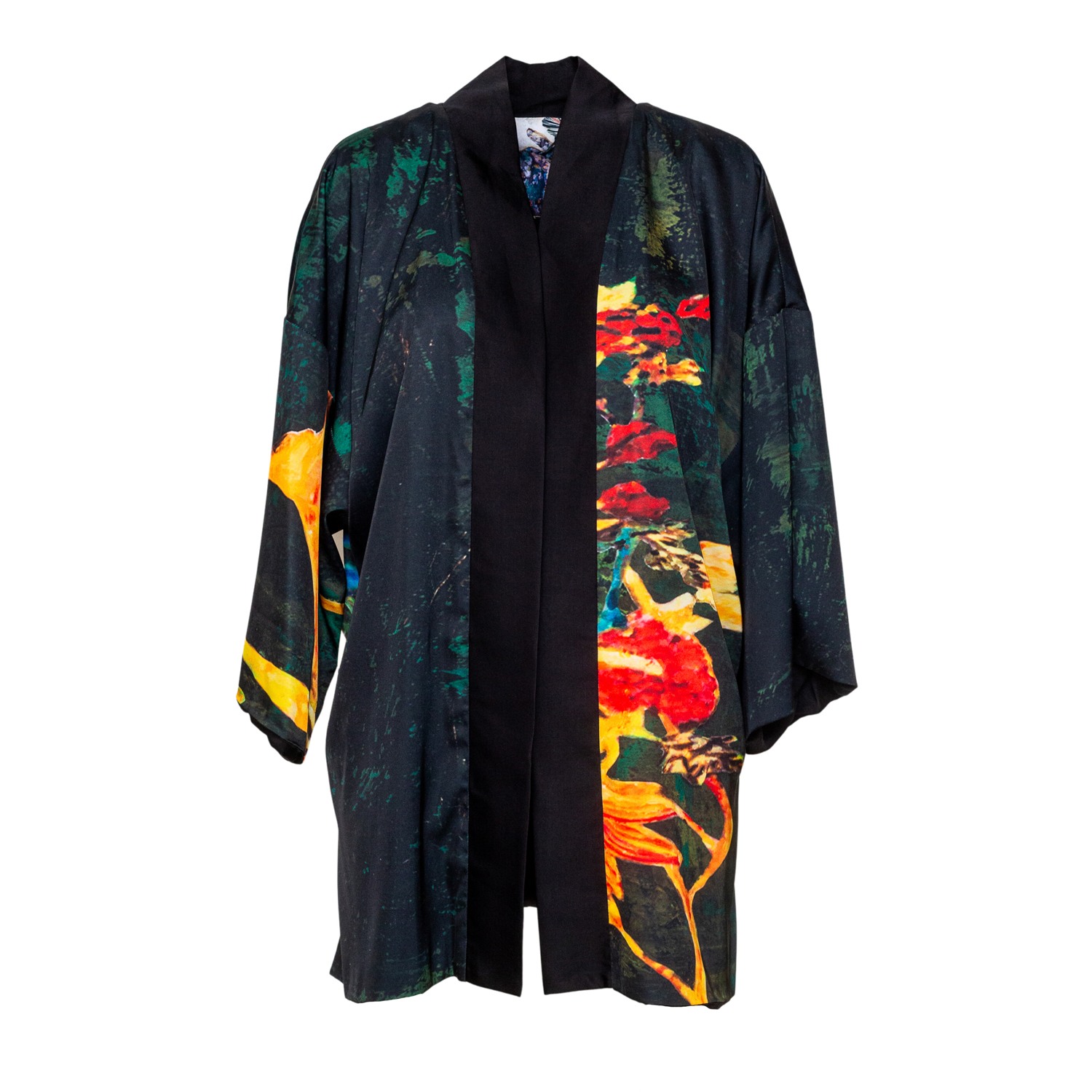 Artista Women's Gift Printed Kimono In Black