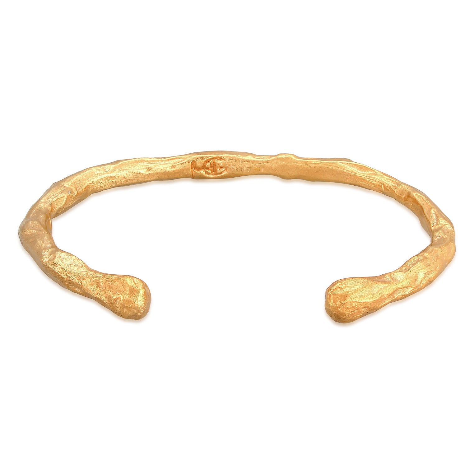 Haze & Glory Men's Bones Bangle - Gold In Gold