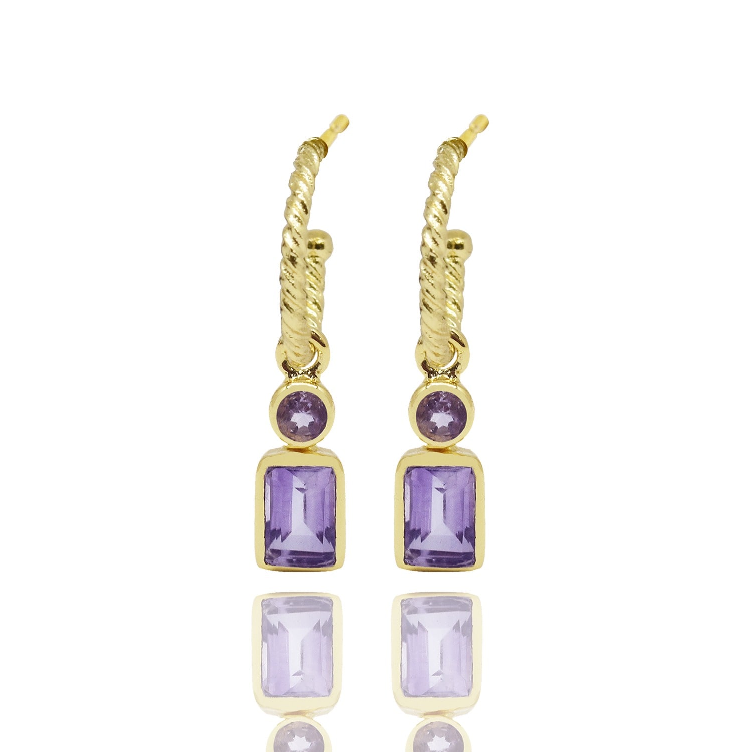 House Of Elliott Women's Pink / Purple Amethyst Earrings
