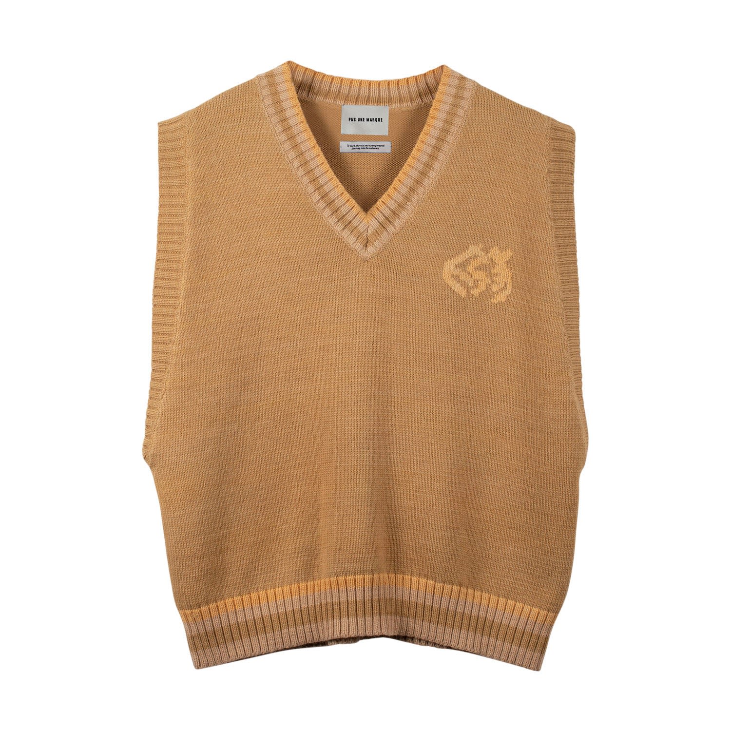 Men’s Neutrals Knitted Vest Lucuma Small Pas Une Marque