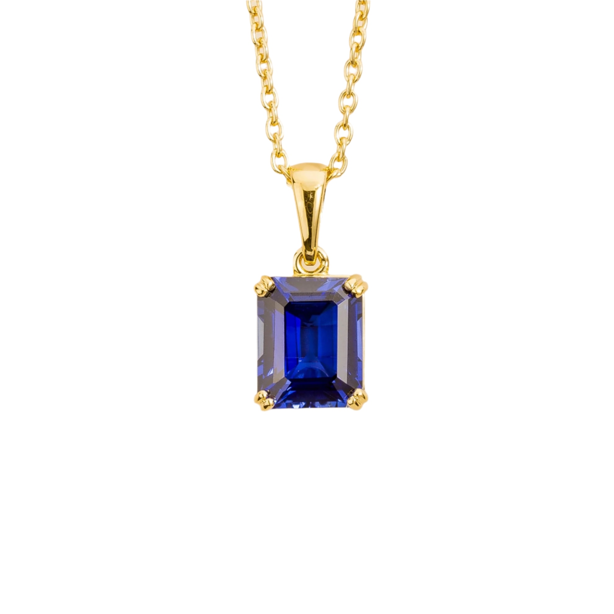 Juvetti Women's Gold / Blue / Yellow Thamani Gold Pendant Necklace In Blue Sapphire