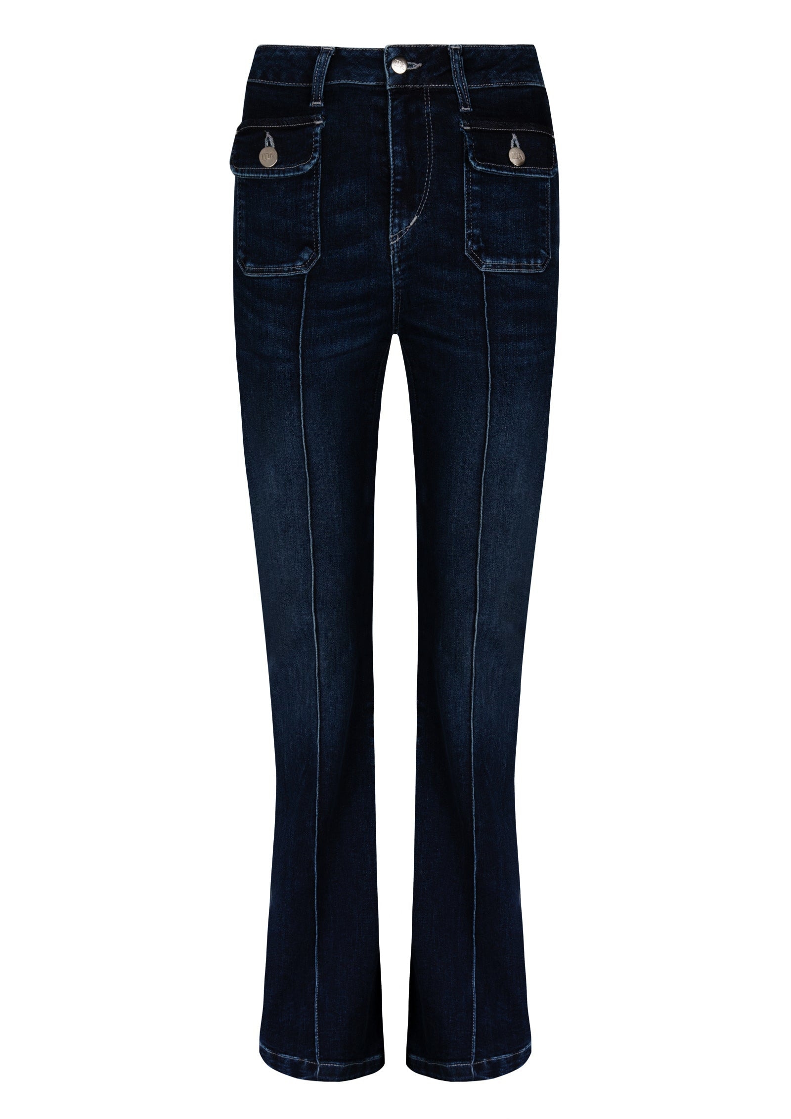 Donna Ida Blue Hope The High Top Patch Pocket Bootcut - Working Girl In Blue