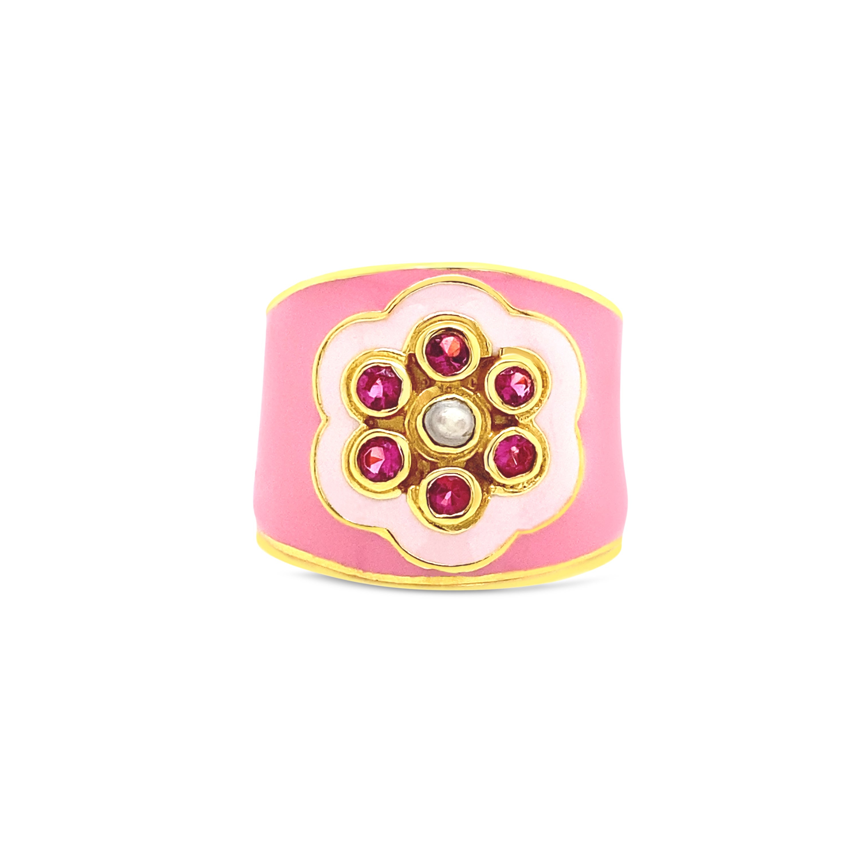 Gem Bazaar Jewellery Women's Pink / Purple / White Pink Posy Ring
