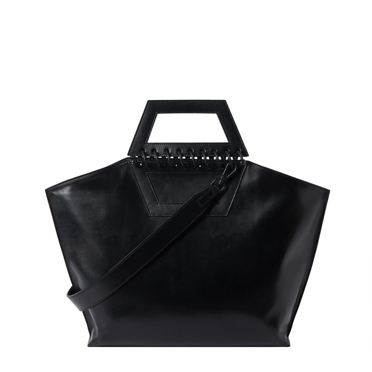 leather shopper