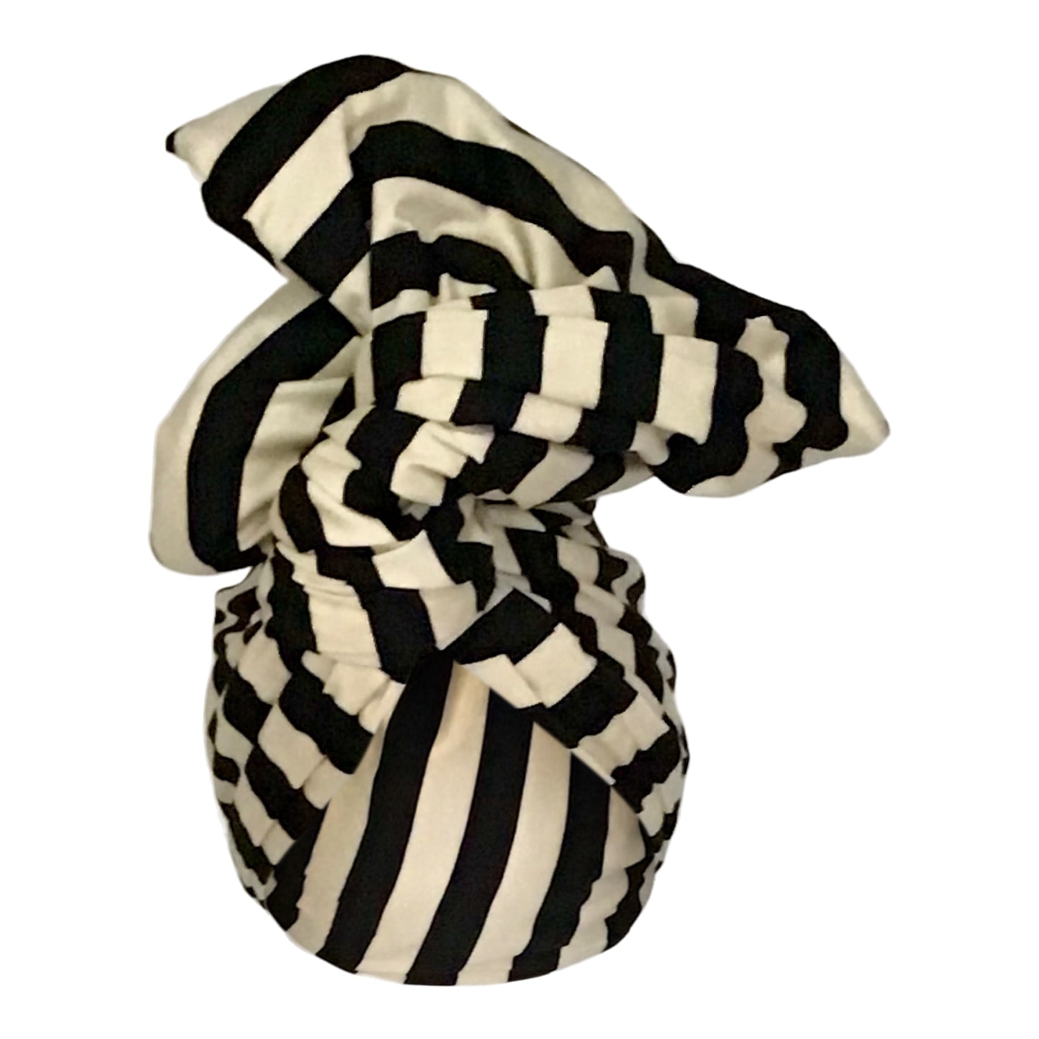 Women’s Black / White Twisturban Turban In Black & Ivory Cabanna Stripe Romer Millinery