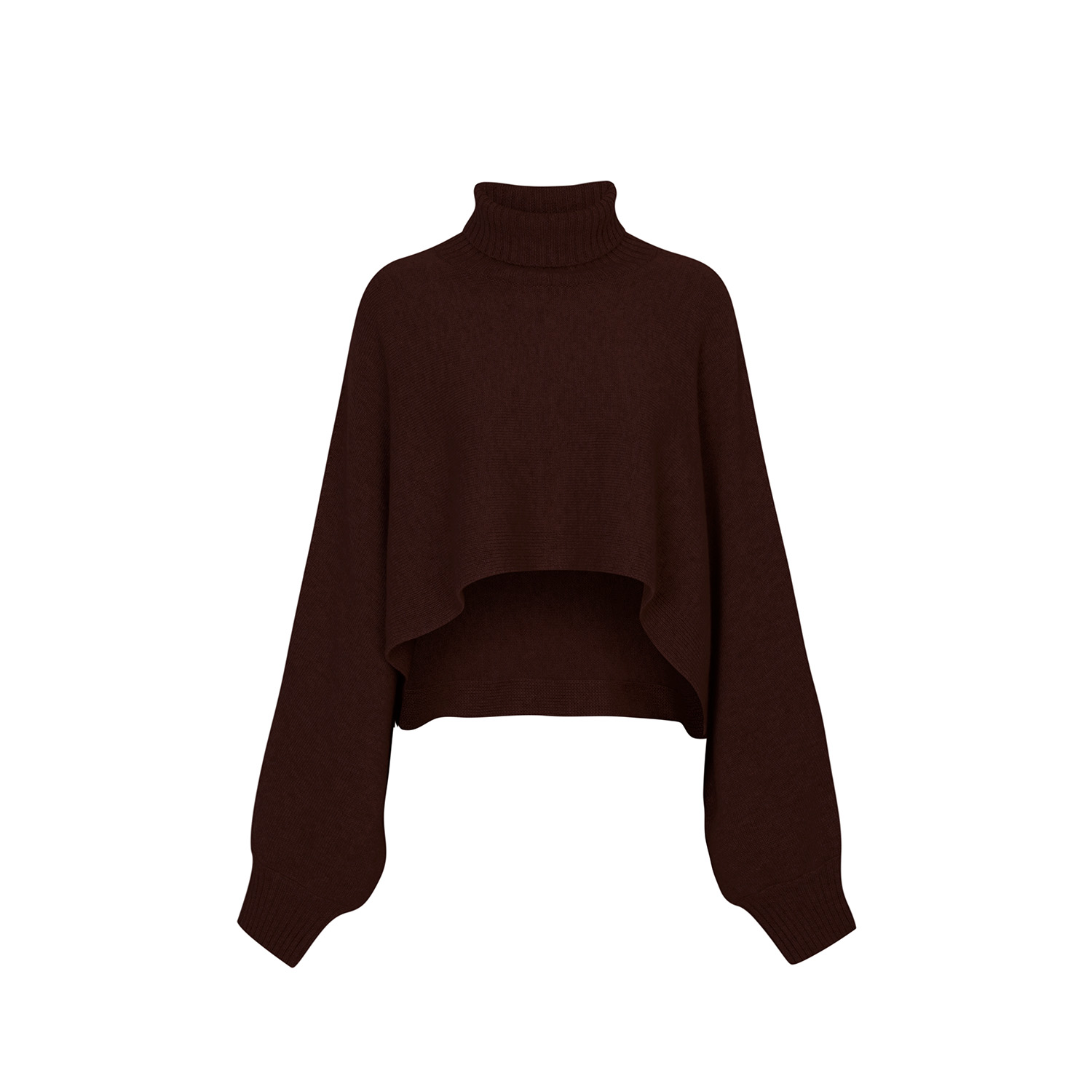 Callaite Women's Brown Pure Cashmere Elisa Icon Capelet - Dark Maroon