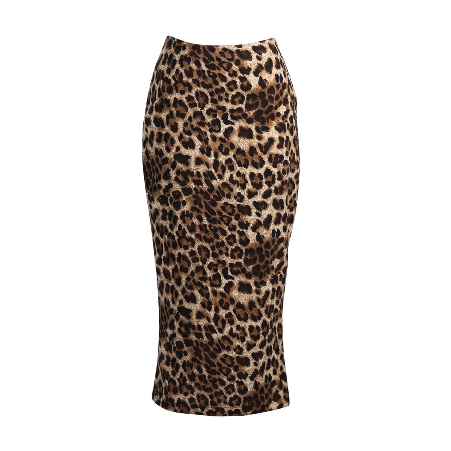 Womens leopard pencil skirt top