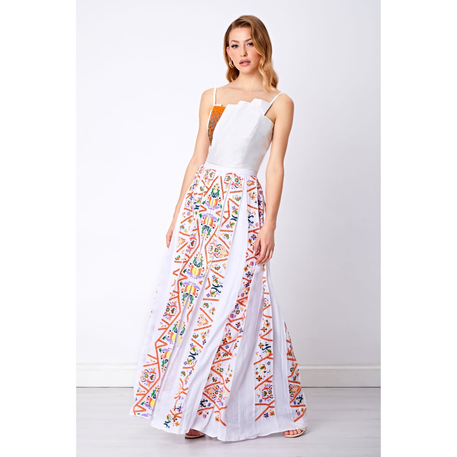 maxi embellished skirt