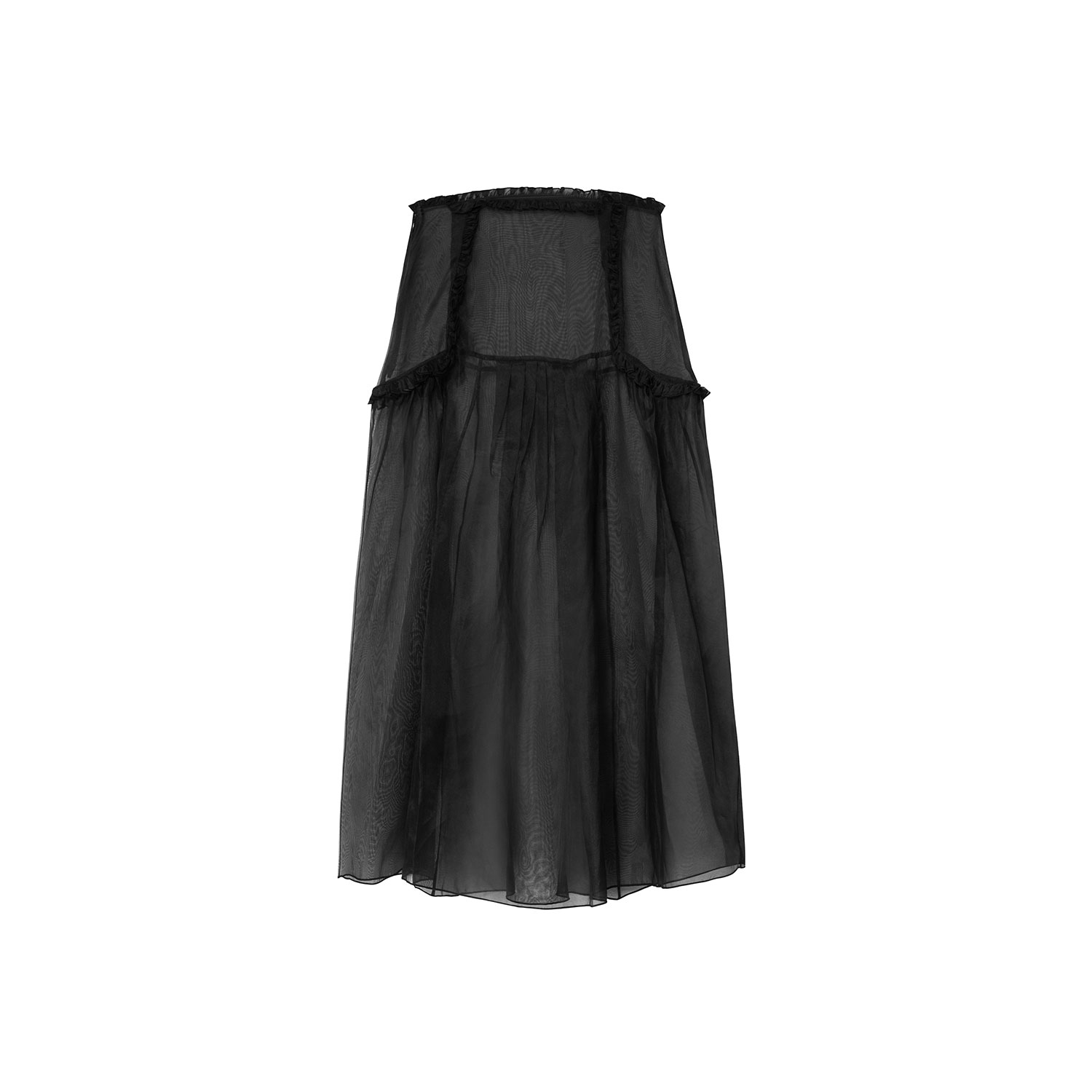 Women’s Black Venus Silk Organza Skirt Small Audrey Vallens