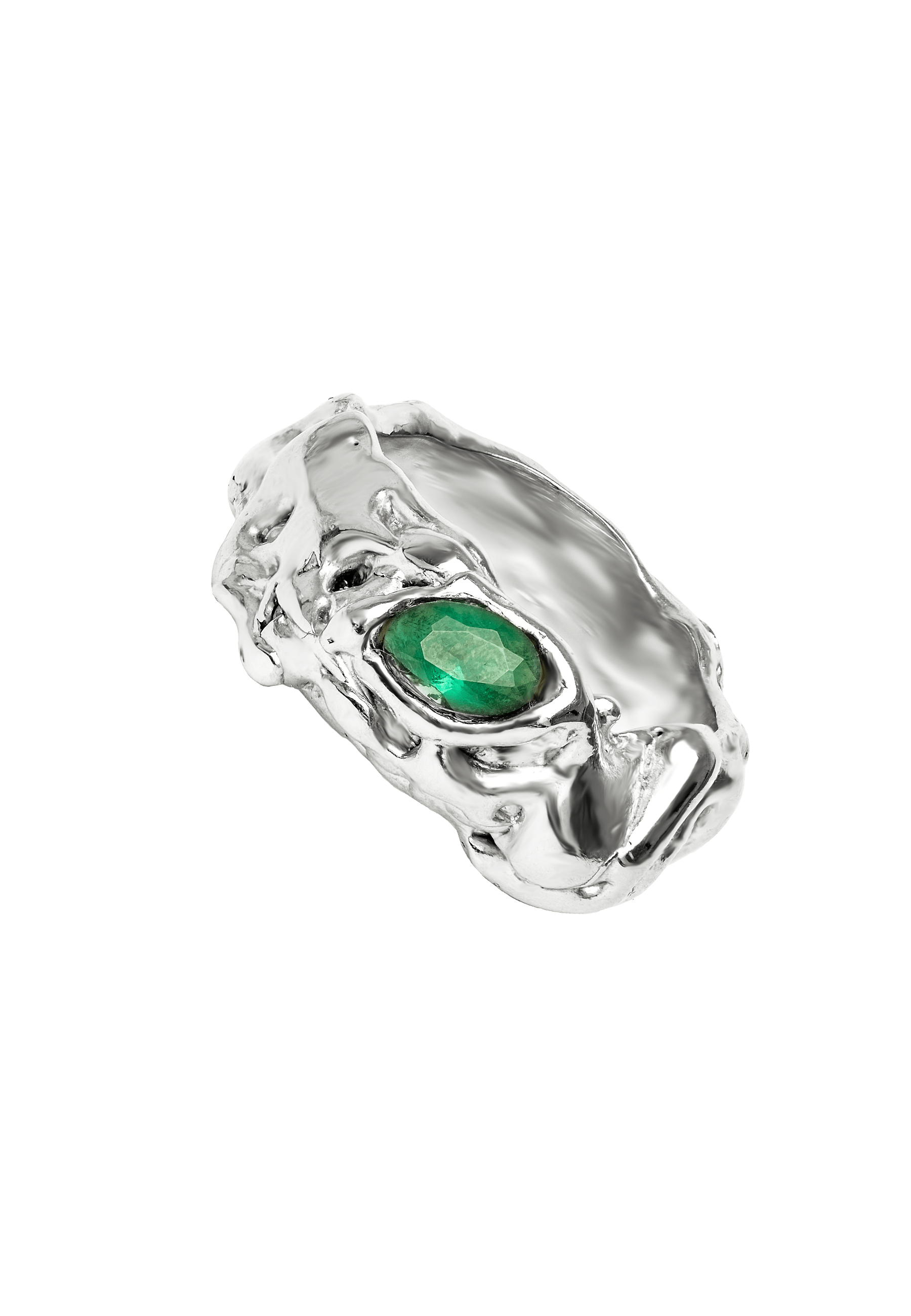 Lavani Jewels Women's Green / Silver Judy Green Silver Ring In Multi