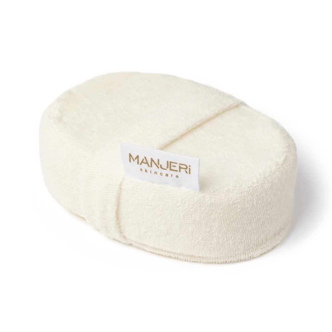Manjeri Skincare White Loofah Sponge Pad In White