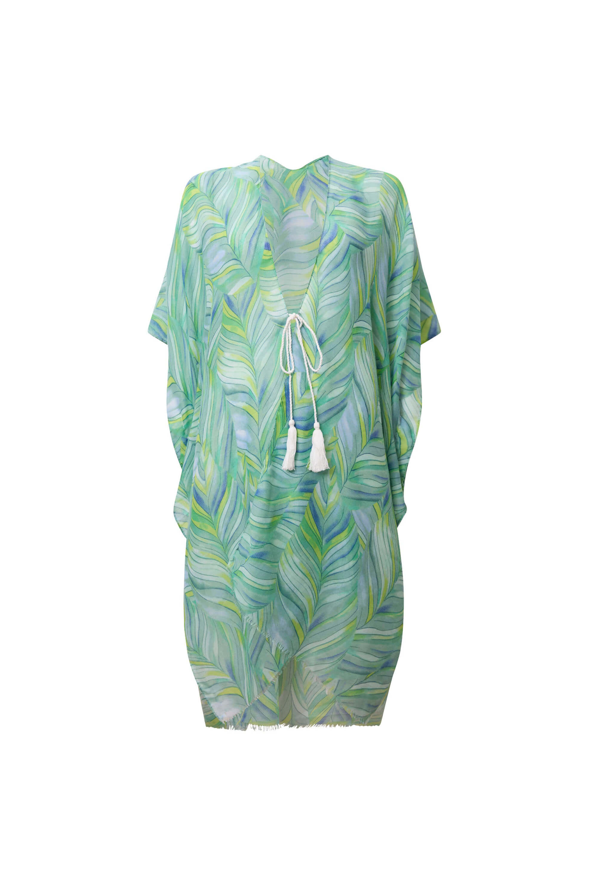 James Lakeland Women's Abstract Print Green Kaftan