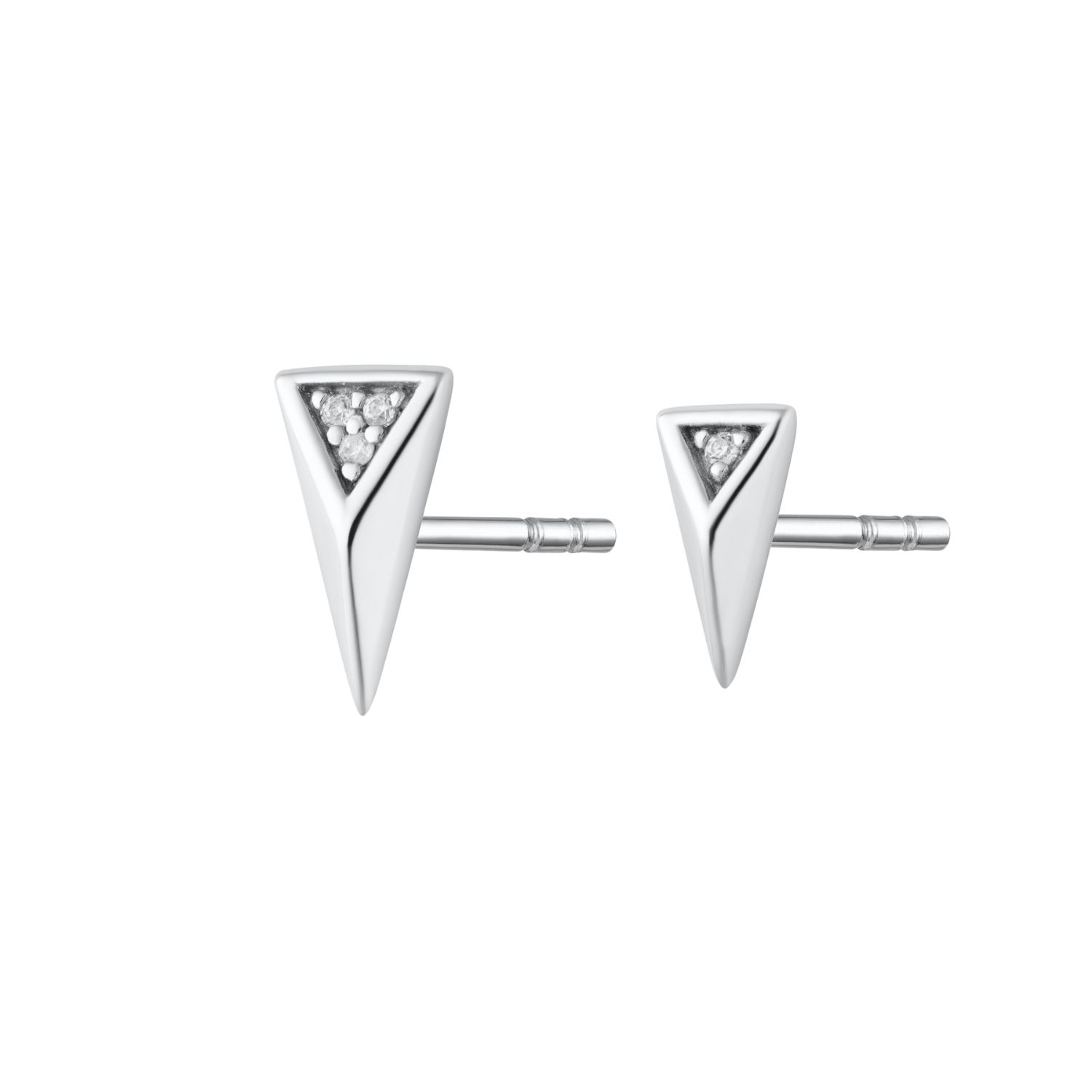 Scream Pretty Women's Silver Rebel Mismatched Stud Earrings