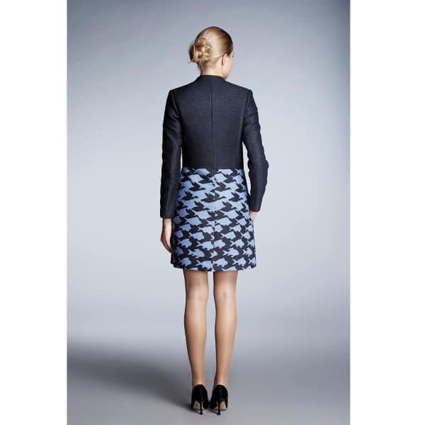 Rumour London Women's Blue Sea & Sky Fitted Mid-weight Jacket In Mid-weight