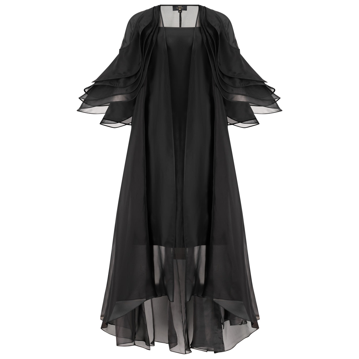Azzalia Women's Multi Rounded Layers Of Organza On  Sleeves In Princess Cut