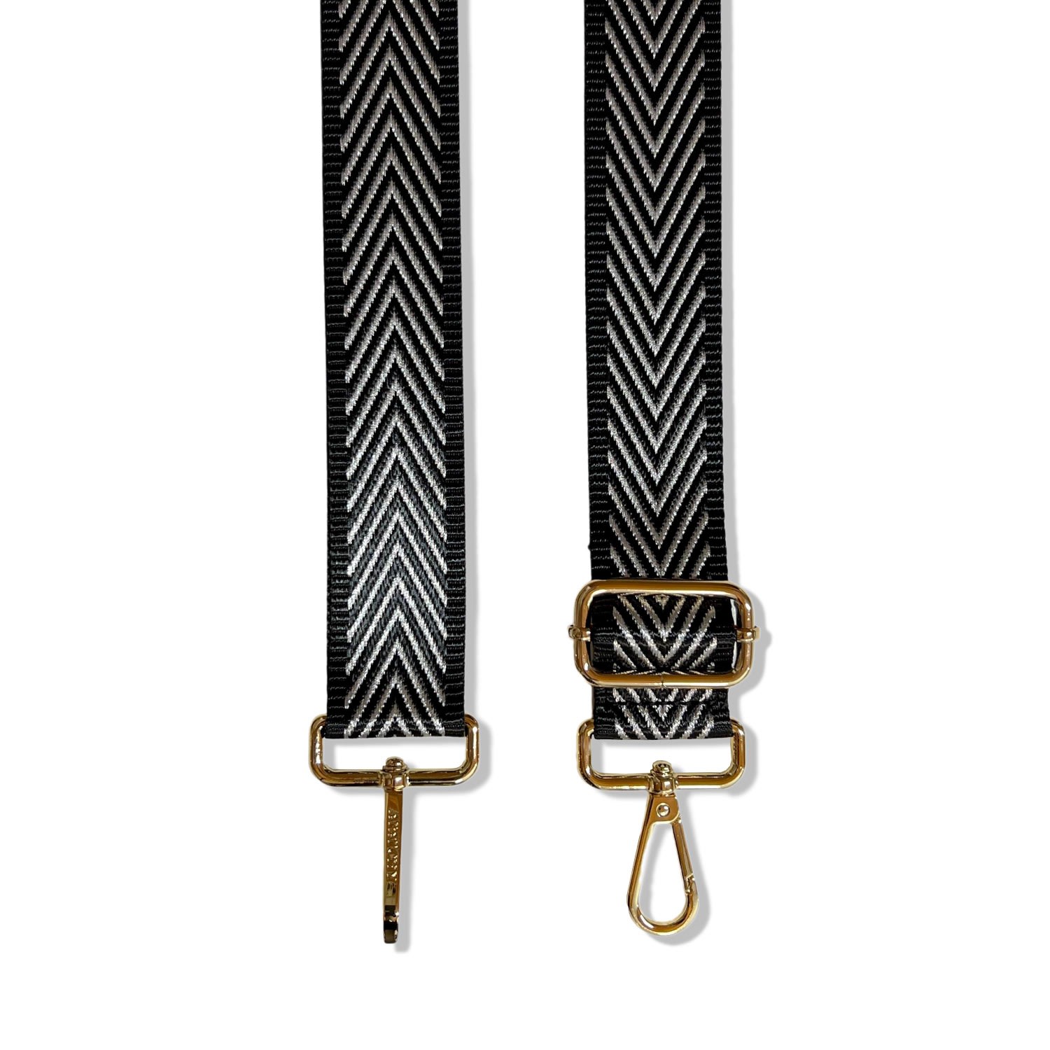 Apatchy London Women's Black And Silver Chevron Strap In Multi