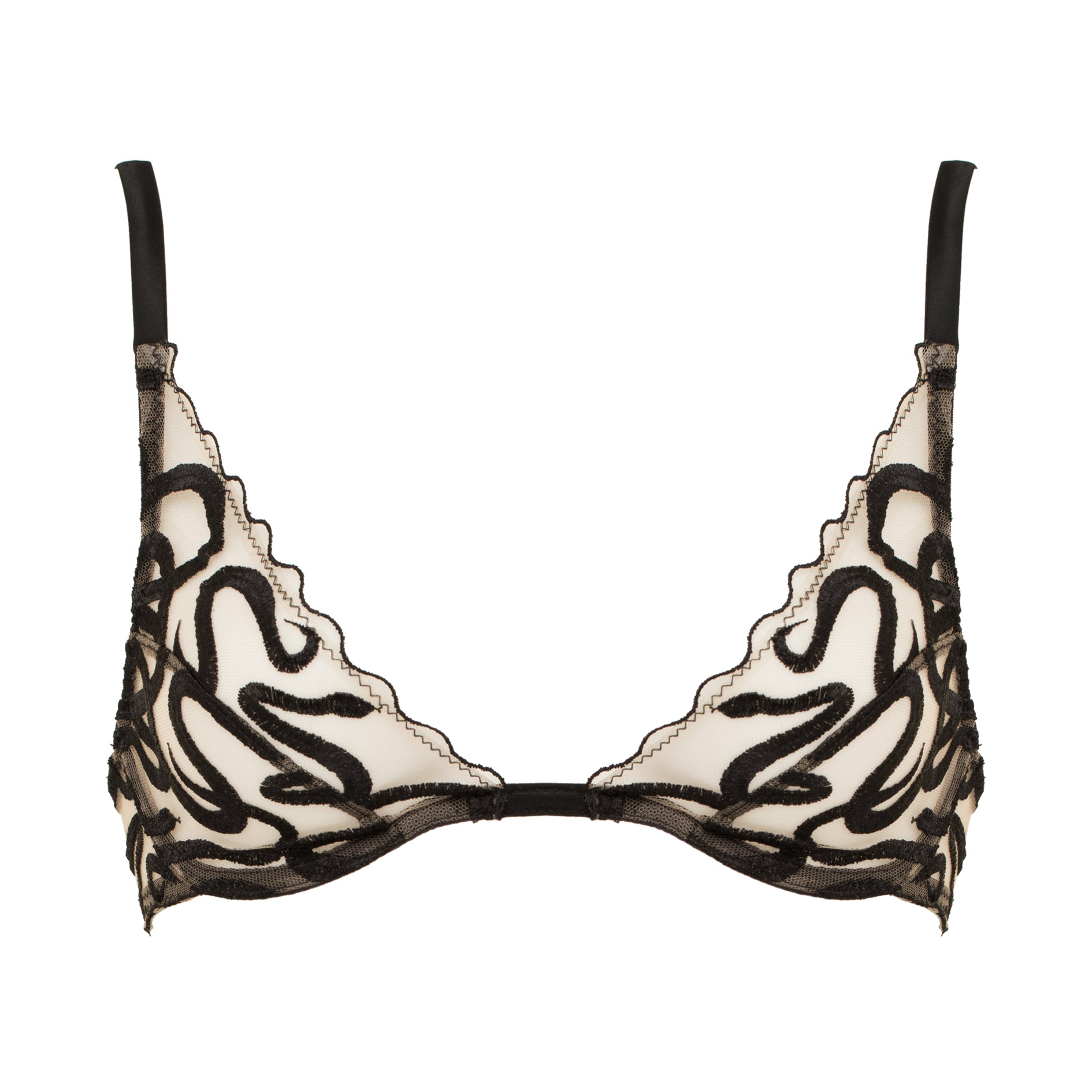 Studio Pia Women's Black Naga Plunge Bra