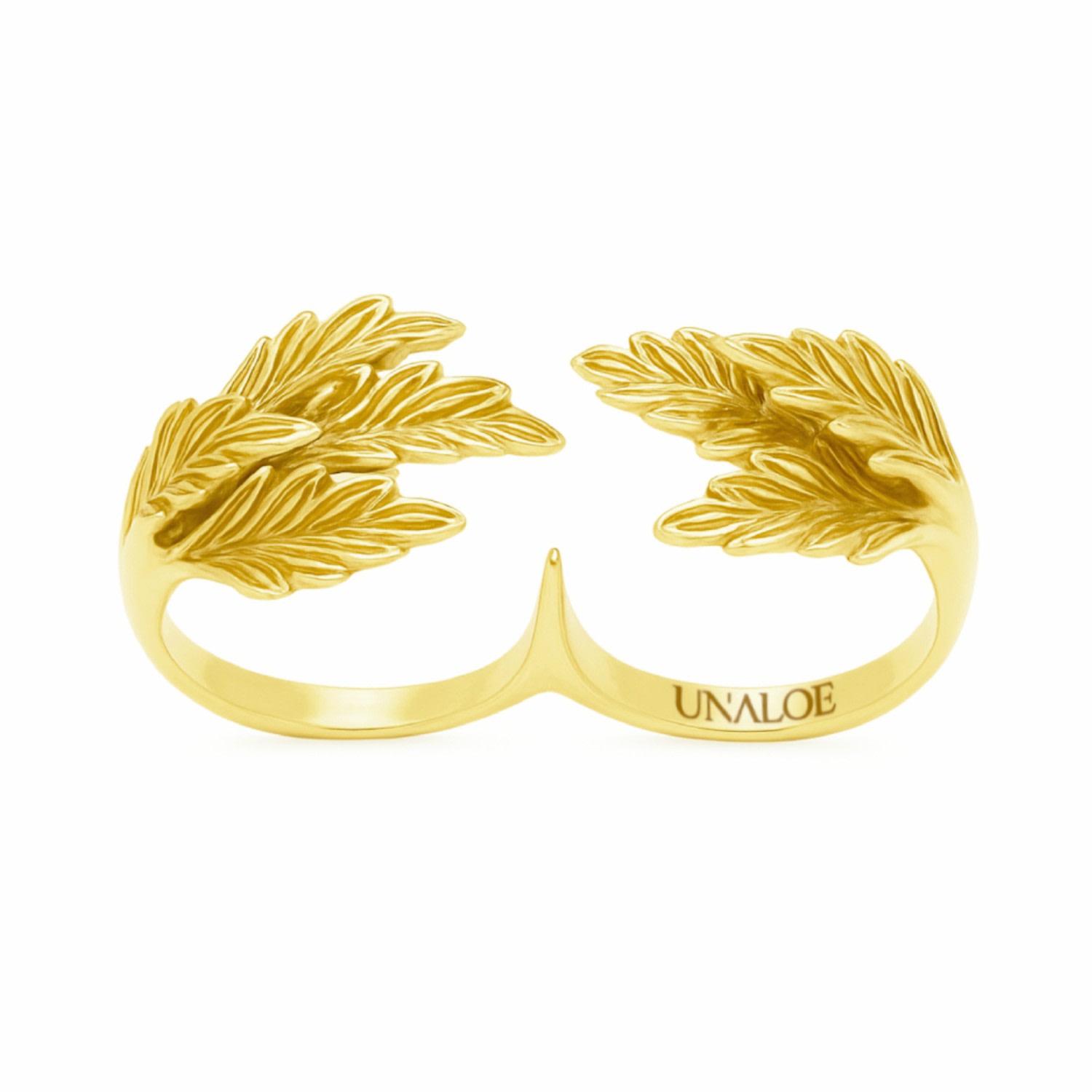 Unaloe Women's Jungle Silver Ring, Gold-plated In Gold