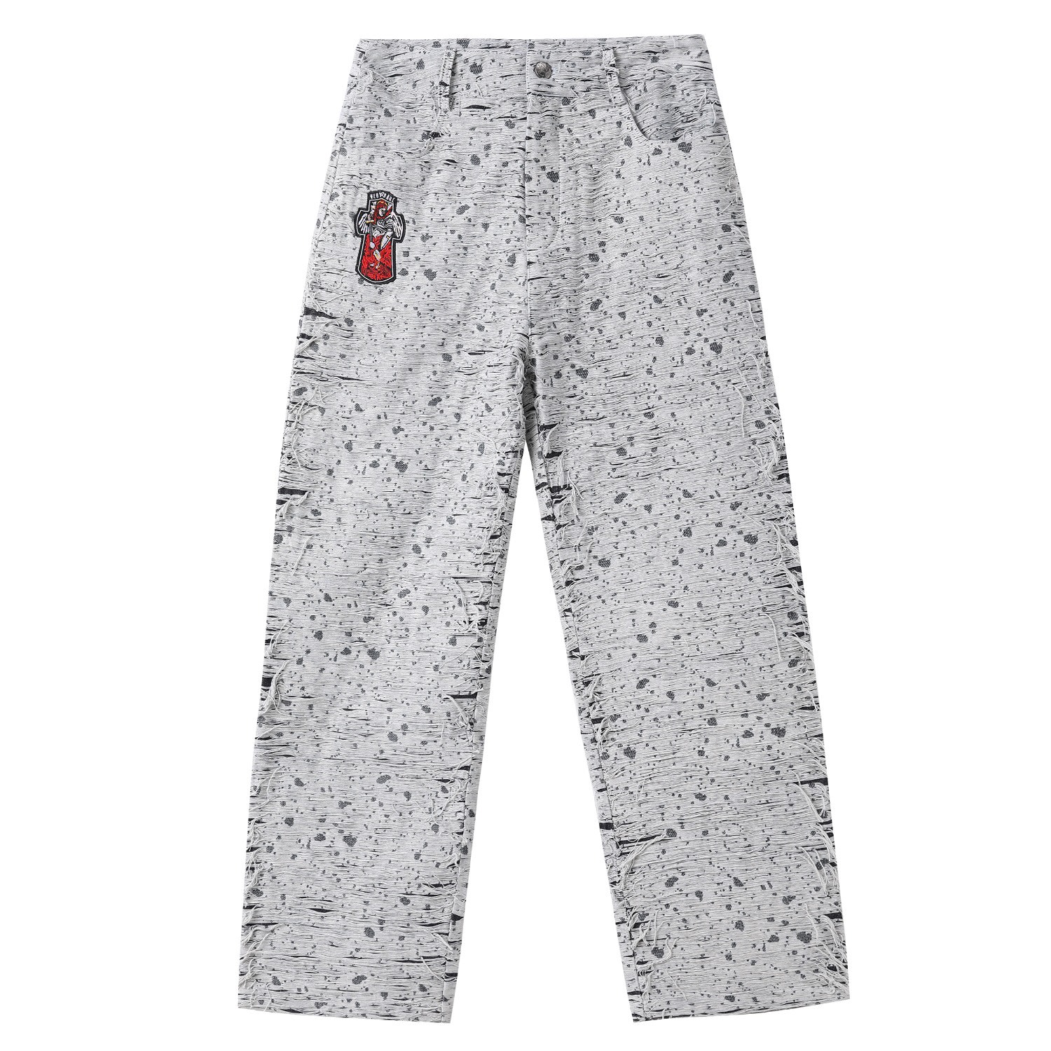 Veryrare Men's Grey Distress Decay Pants