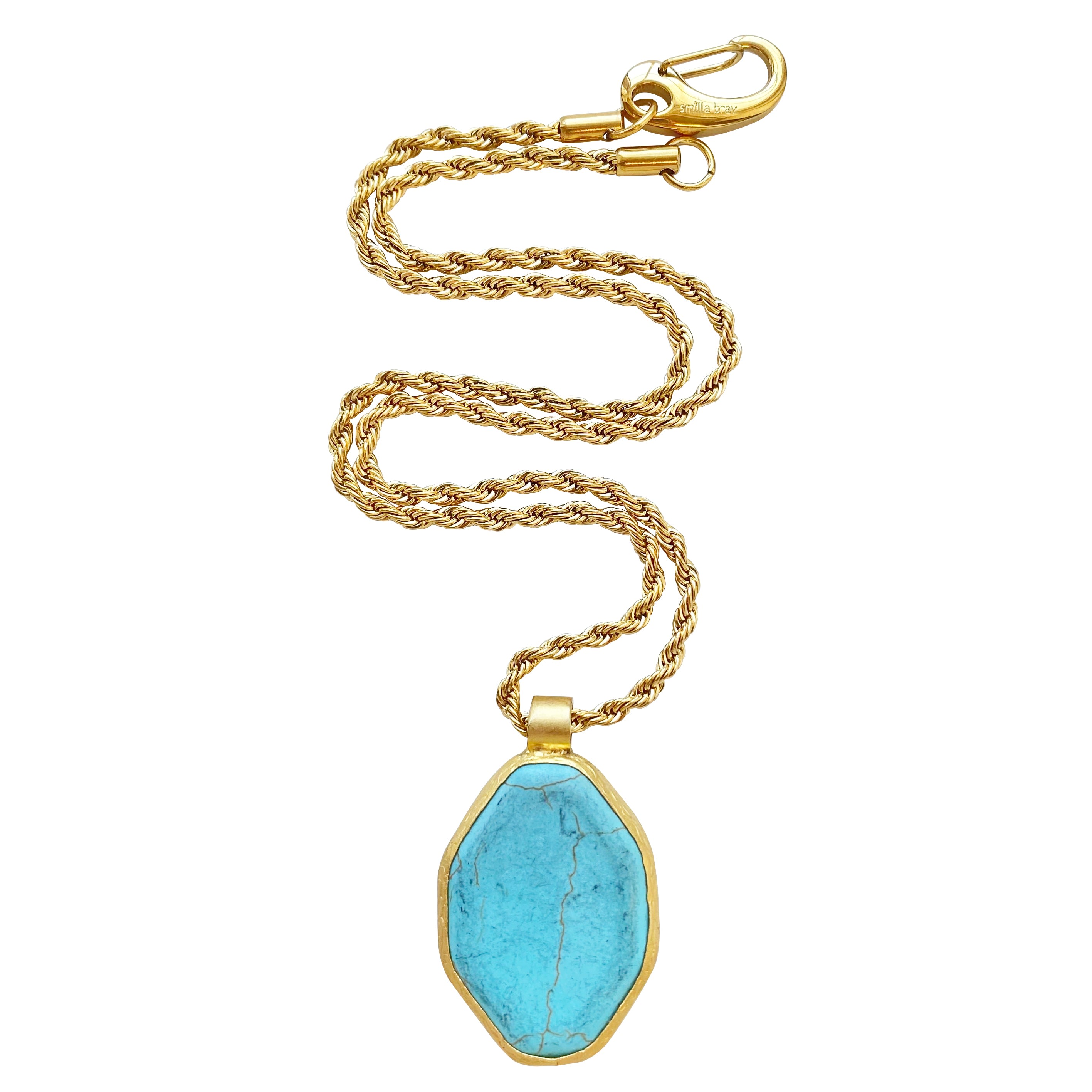 Women’s Gold / Green Turquoise Necklace Symi Smilla Brav