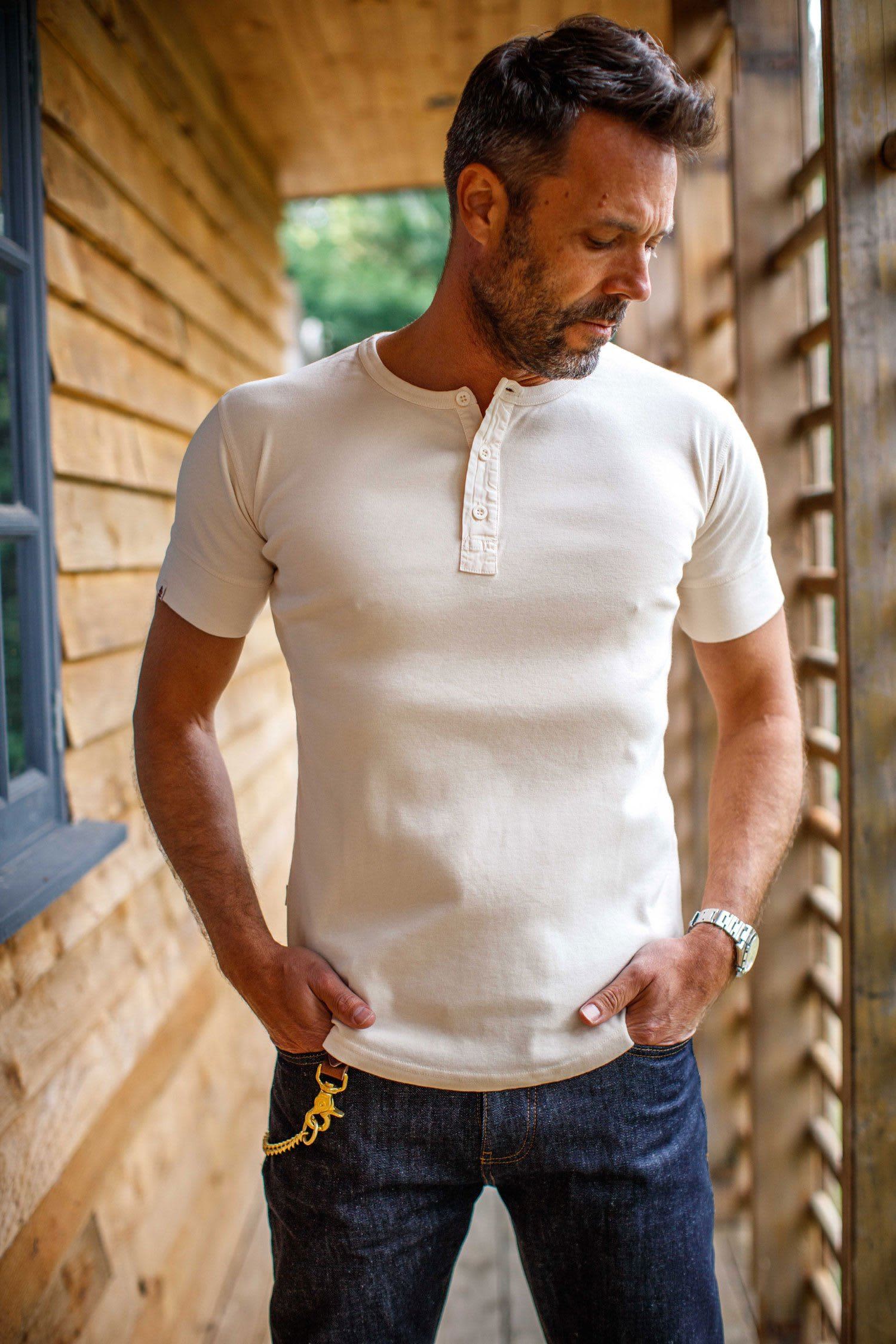 &Sons The New Elder Henley Short Sleeve Shirt Raw | &SONS Trading