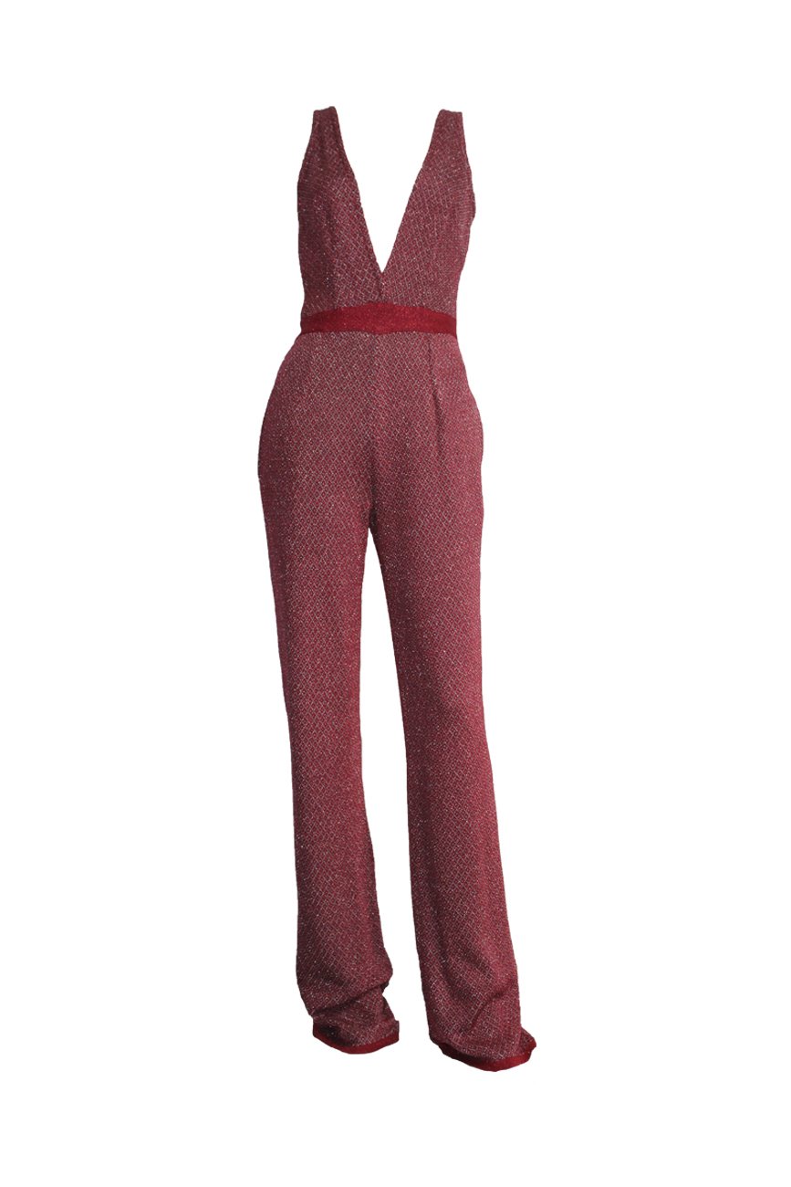 Women’s Red / Silver The Secret Gardens Of Alexander Edelwiss Jumpsuit Small Maria Aristidou