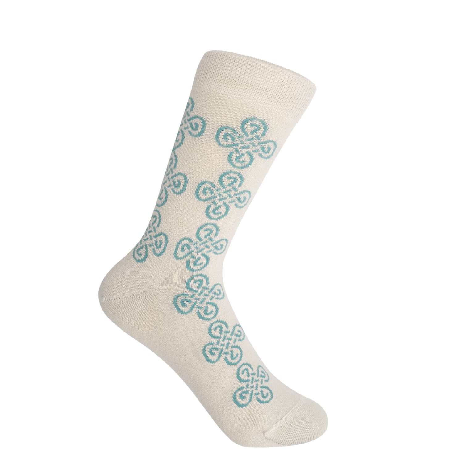 Peper Harow - Made In England Neutrals Knot Women's Socks - Beige In Sand