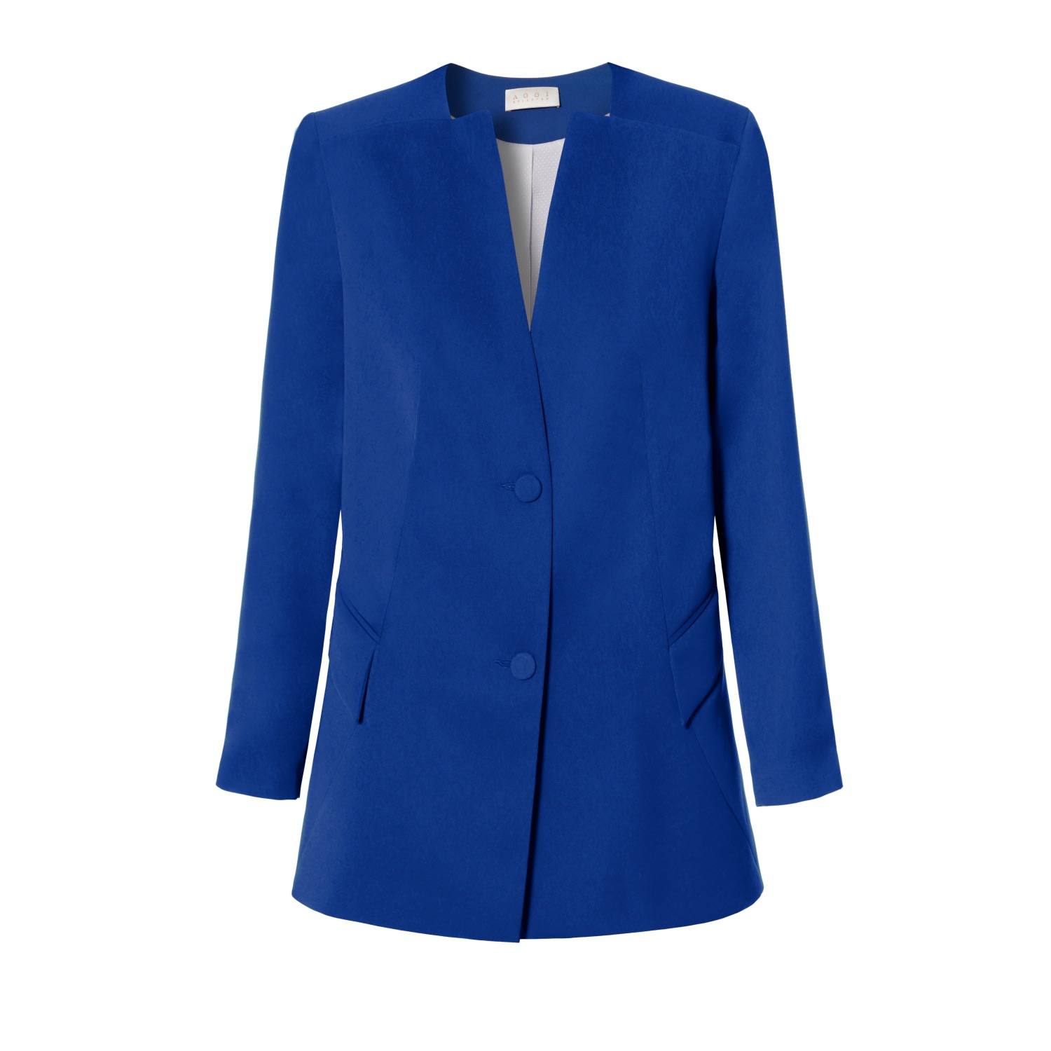 Aggi By Halewski Women's Blue Natalie Bluing Loose Fit Long Blazer In Blue