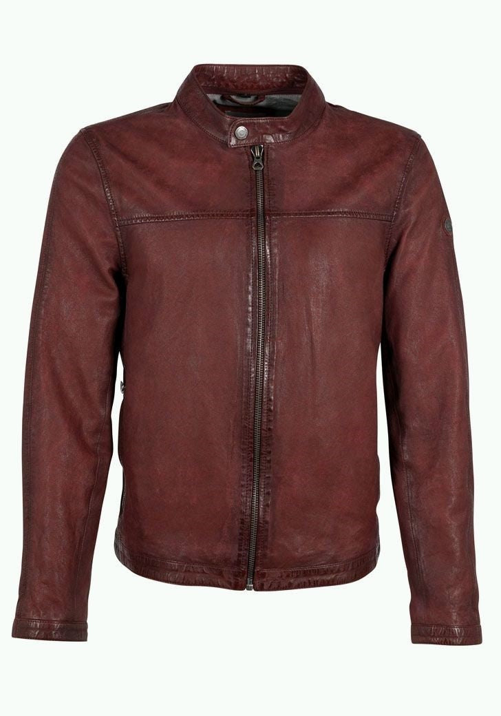 Mauritius Men's Hiet Rf Leather Jacket, Red