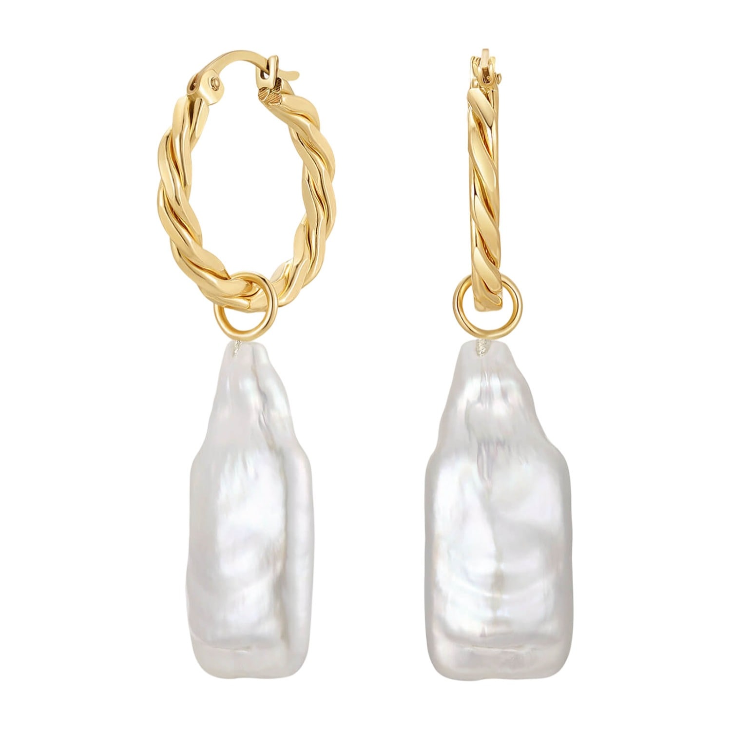 Katy Faye Women's Gold / White Claire Earrings