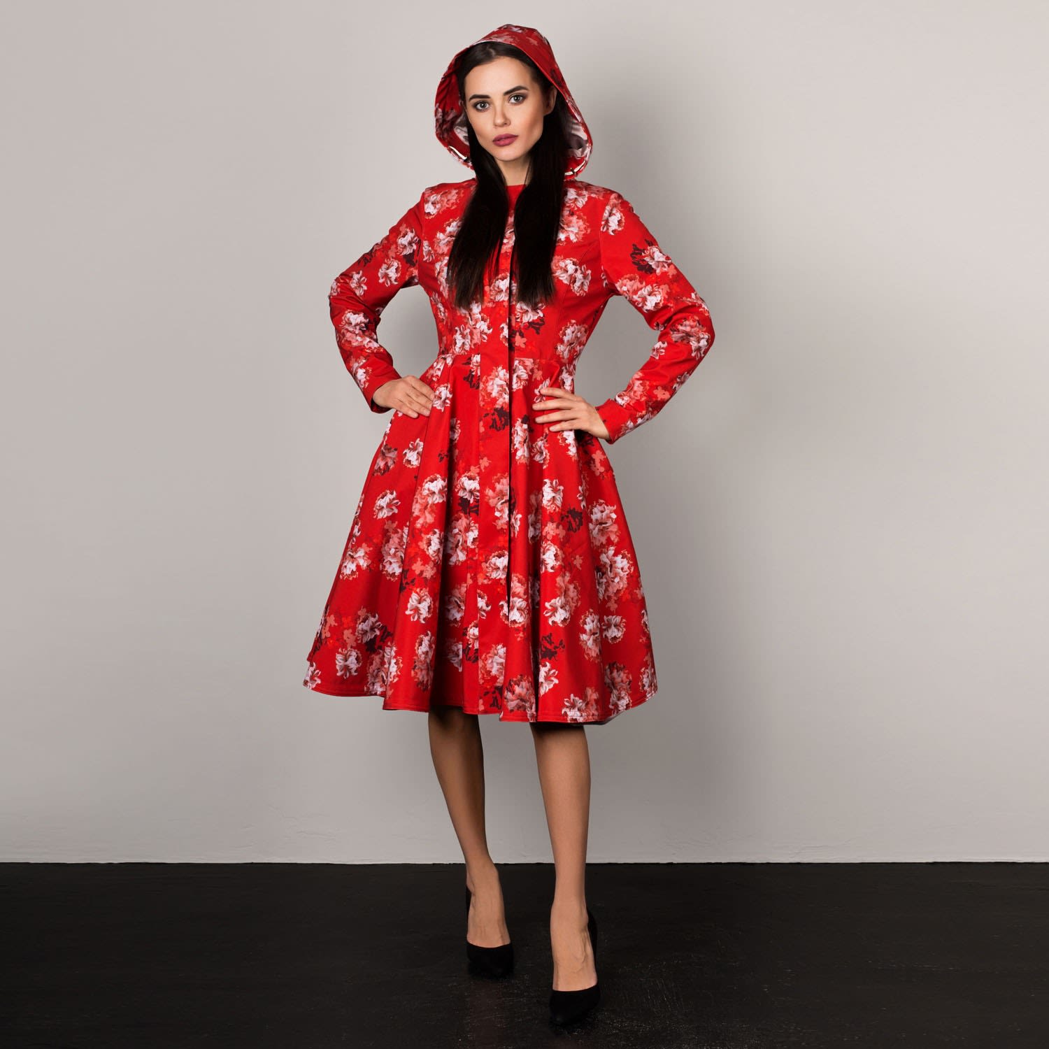 Robin Clayton Designs  Janska Swing Coat Red SALE 30% OFF - NOW