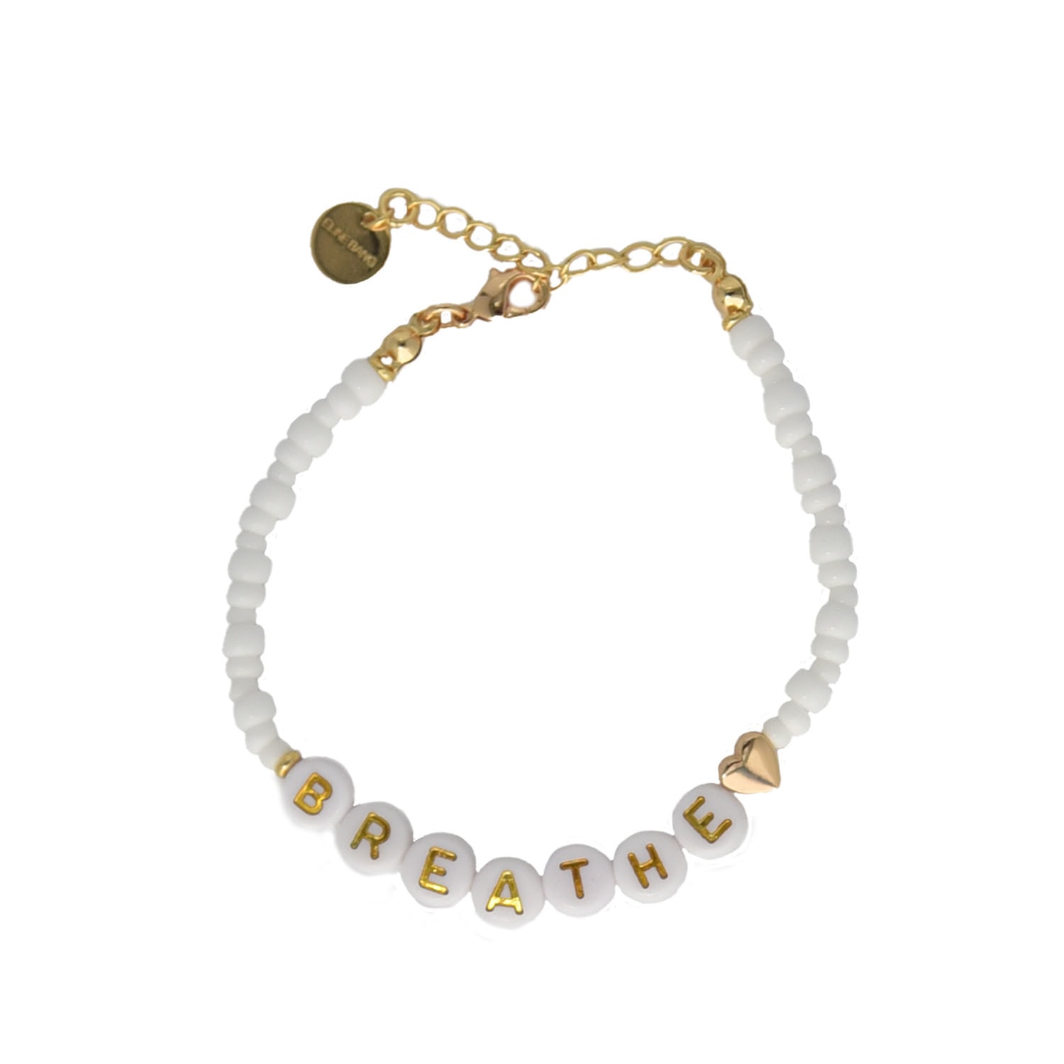 Women’s White / Gold Breathe Bracelet Eline Bang