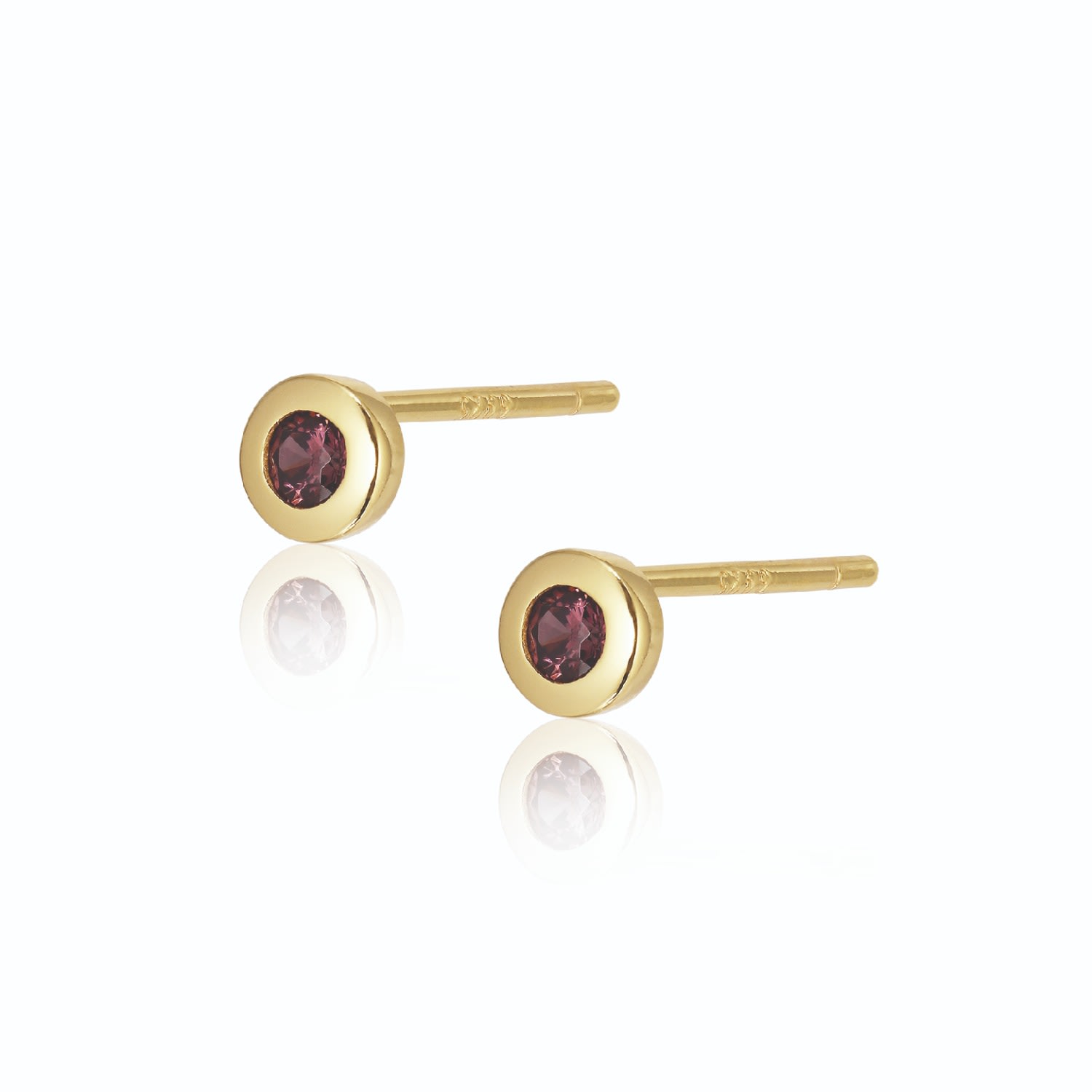 Women’s Gold Eclipse Earstuds With Coffee Colored Zircon Alura Copenhagen Jewellery