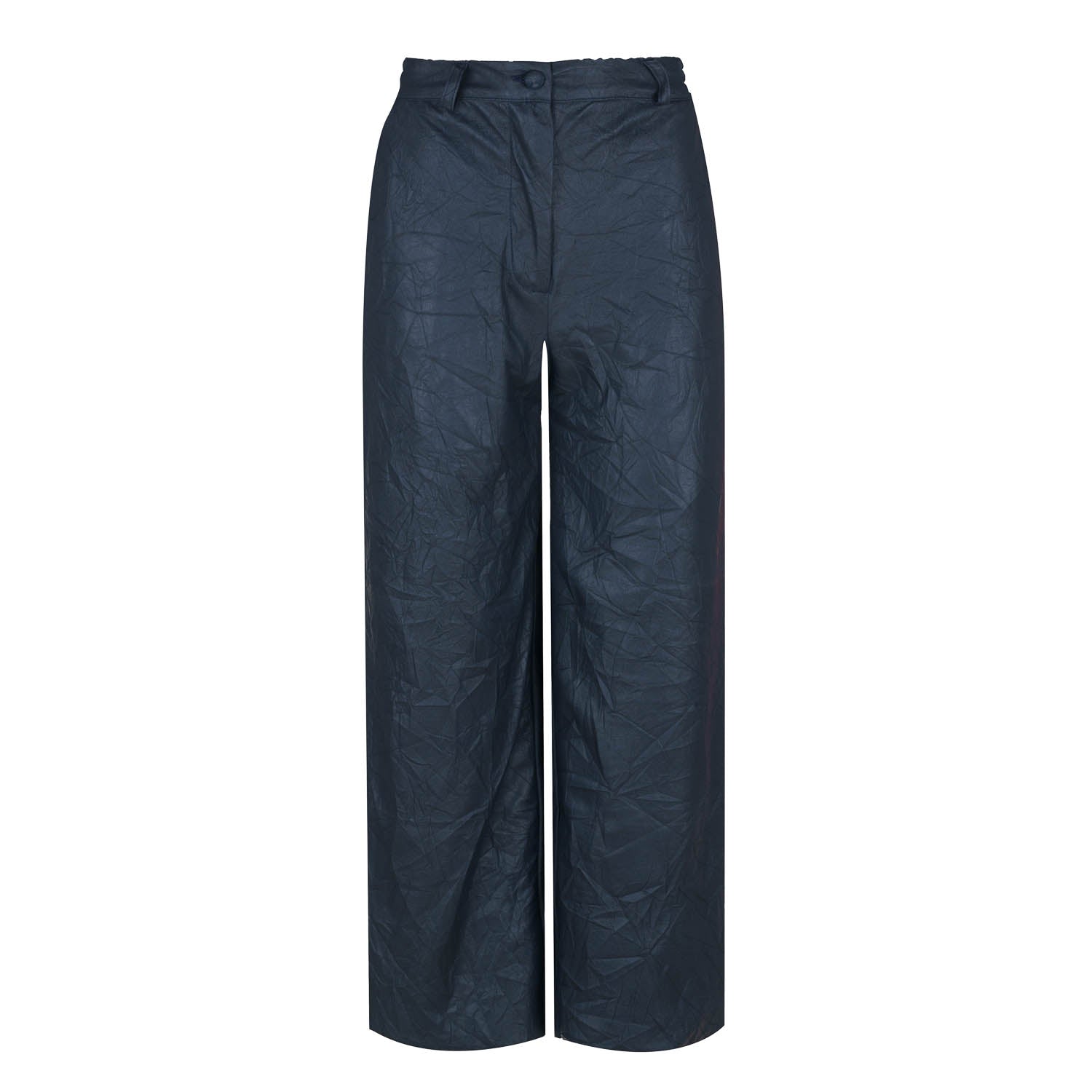 Conquista Women's Blue Faux Leather Culottes By  Fashion In Blue