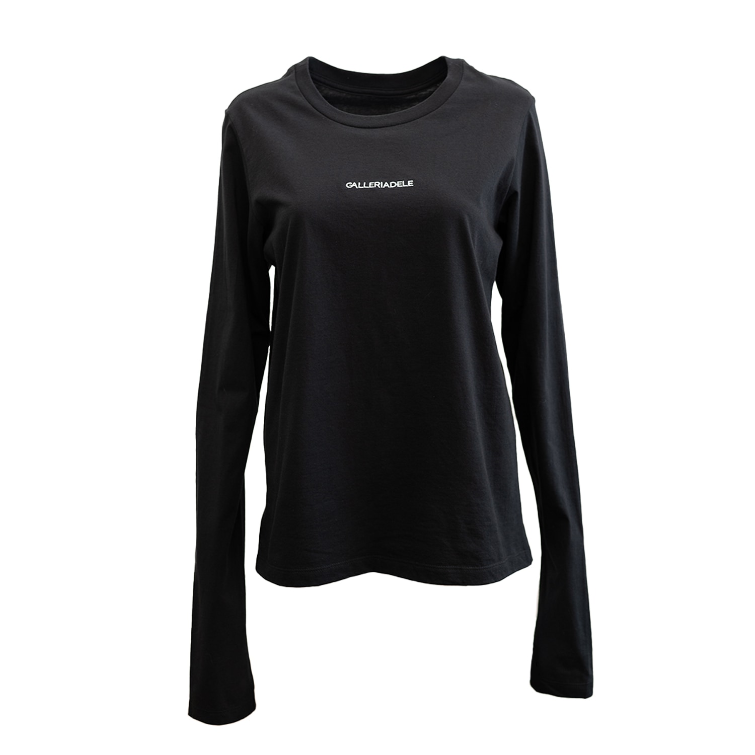 Galleriadele Women's The Black Long-sleeve Logo T-shirt In Black