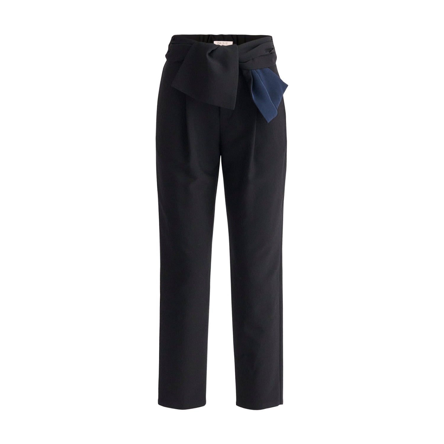 Women’s Waist Tie Peg Leg Trousers - Black Xxs Paisie