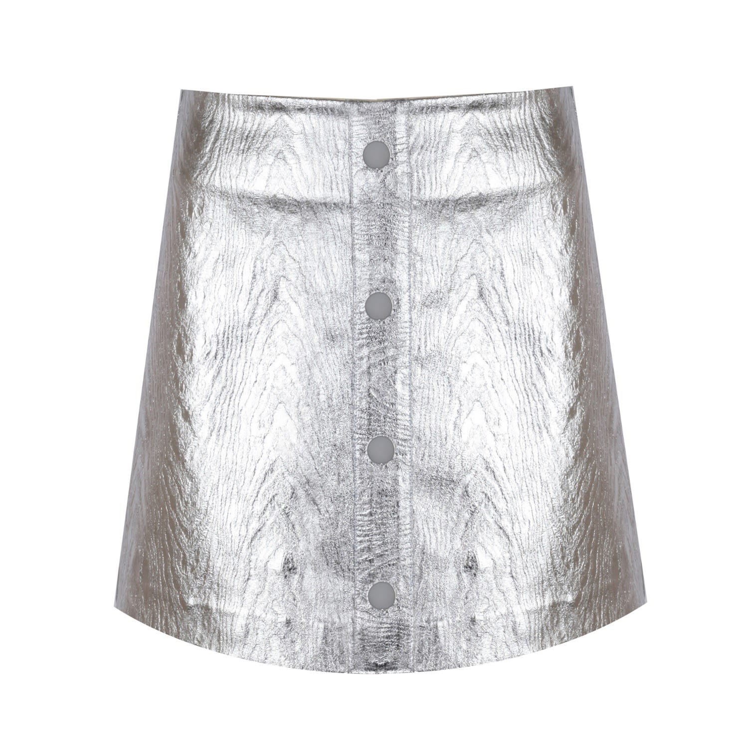 Mirimalist Women's Silver Trace Mini Skirt In Silver