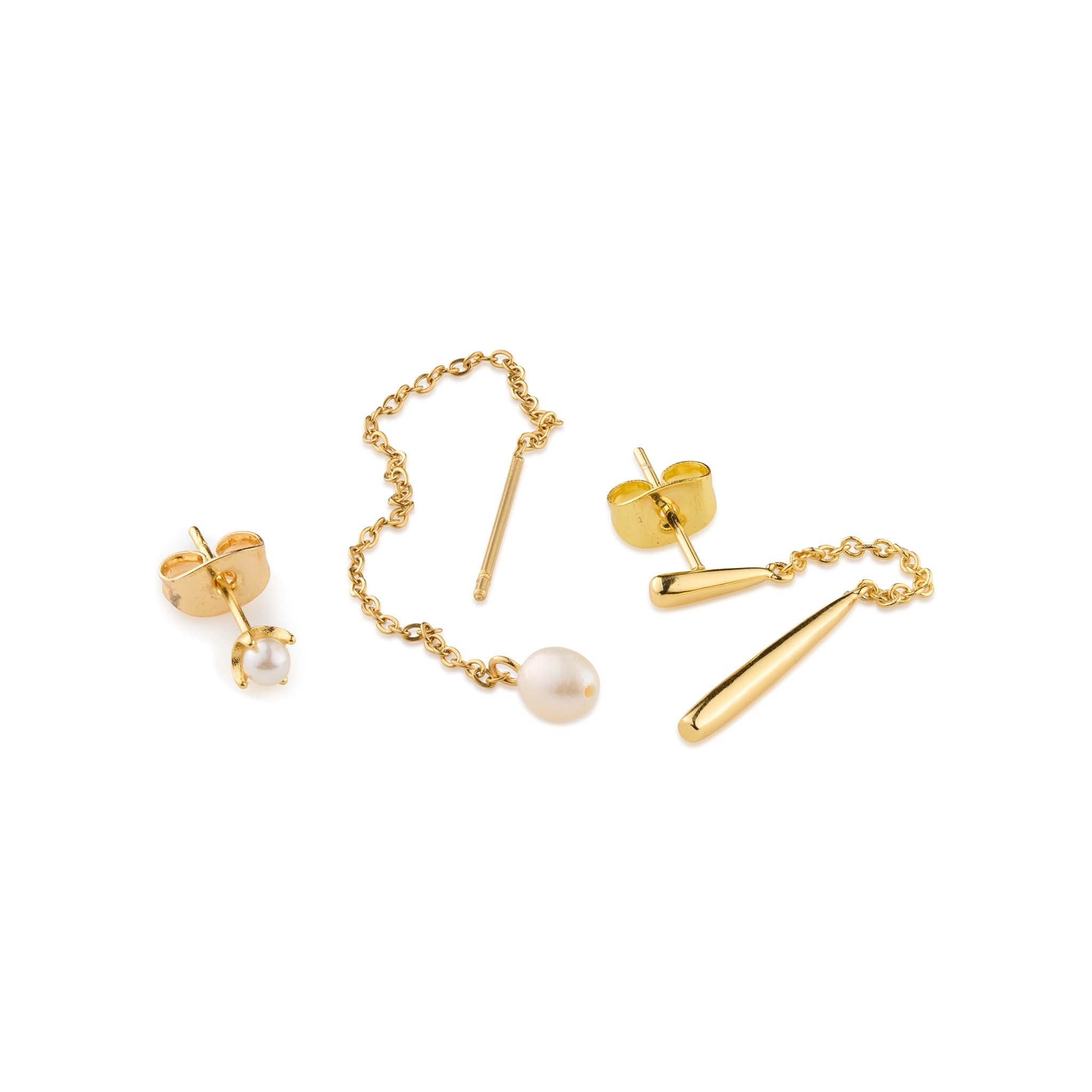Timi Of Sweden Women's Gold Lindy - Chain Earrings Set In Gold