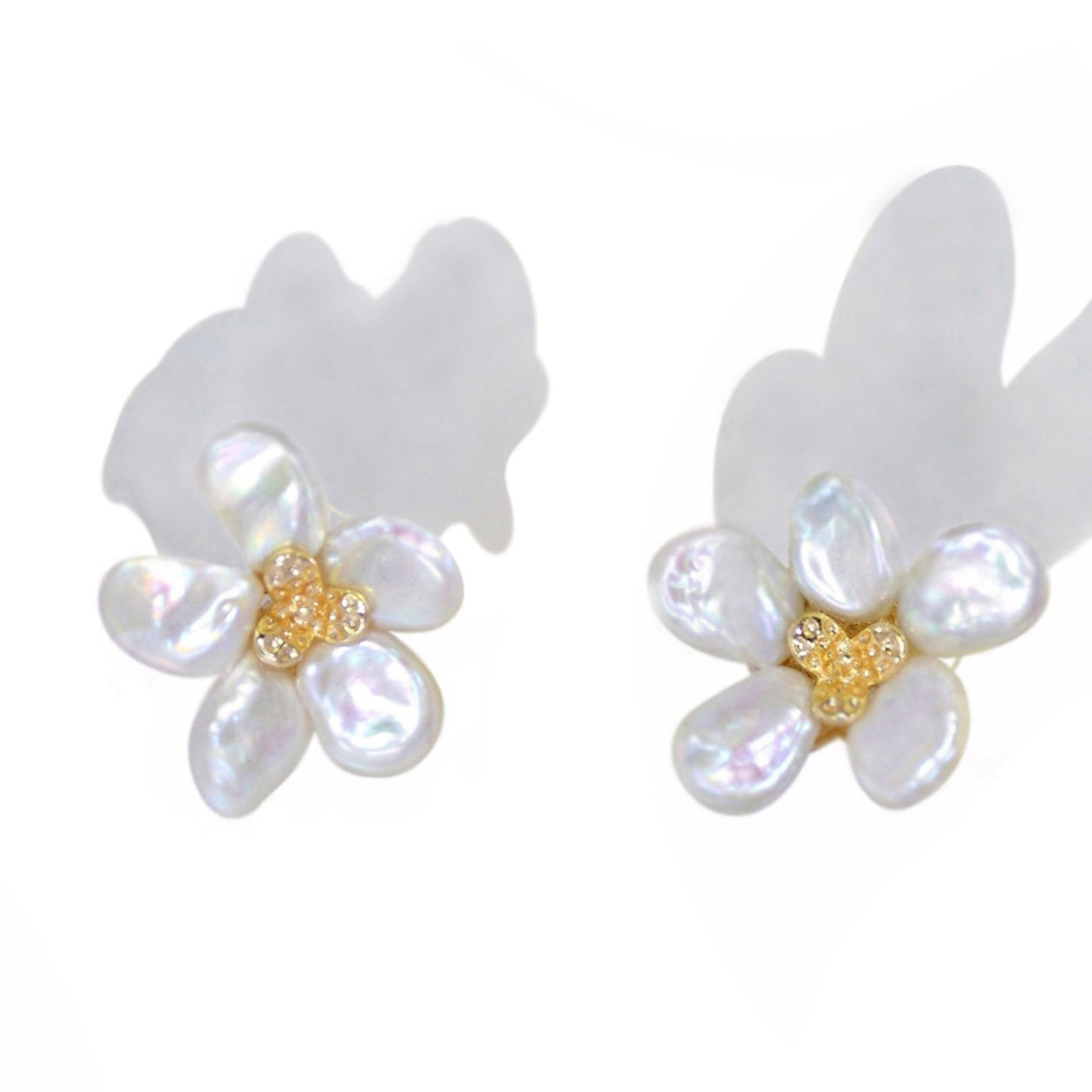 Sakura Bloom Pearl Earrings | Ninemoo | Wolf & Badger