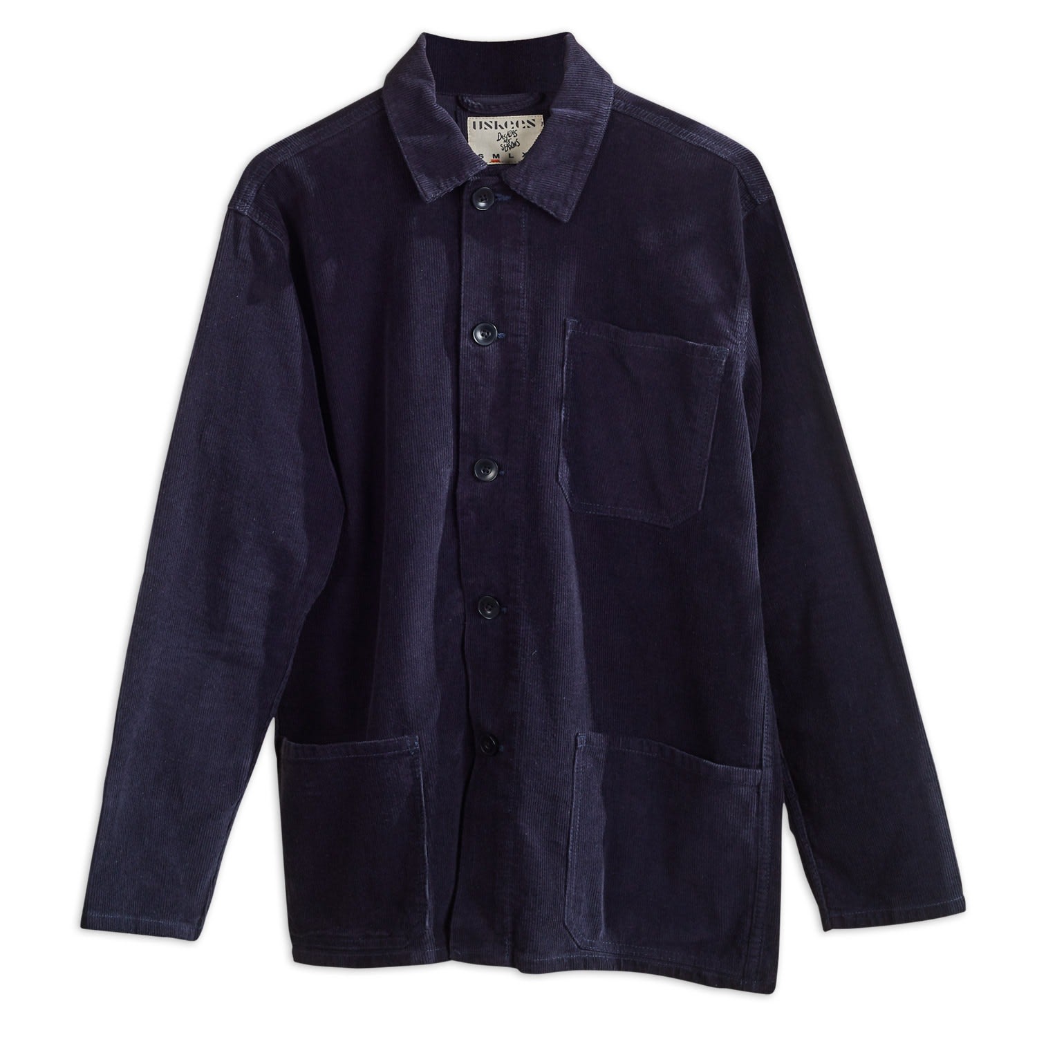 Men’s 3001 Buttoned Cord Overshirt - Midnight Blue XXL Uskees