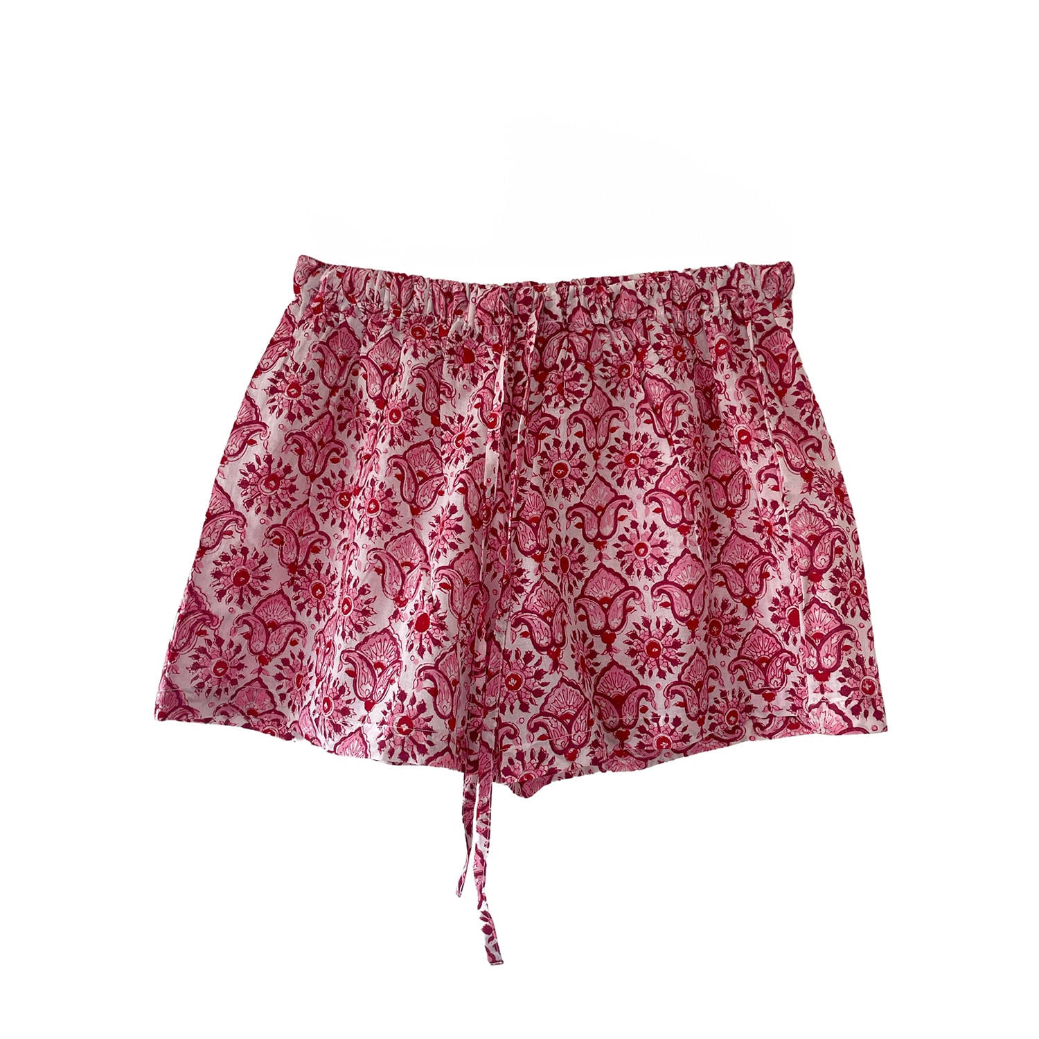 Madder & More Women's Pink / Purple Paprika Pink Cotton Pyjama Shorts