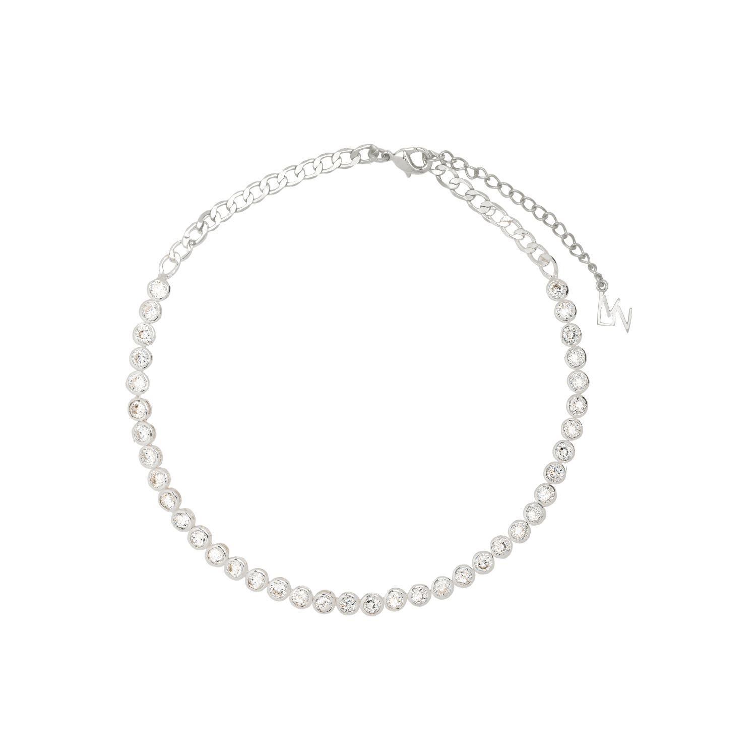 Women’s Grey / White Riviere Victoire Silver Necklace Lavani Jewels