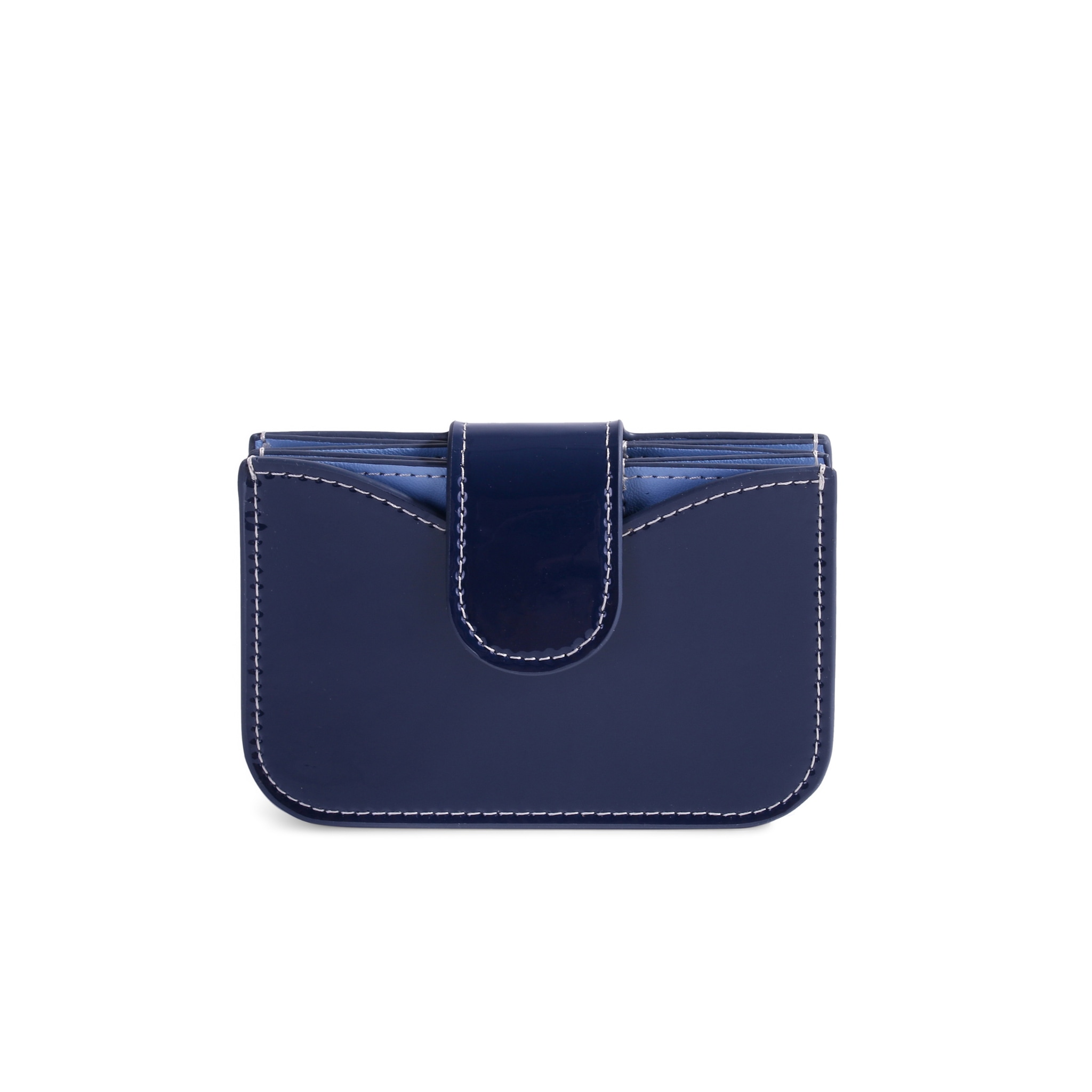 Men's Blue Accordion Wallet In Patent Leather – Navy | One Size | Jurgi Brand