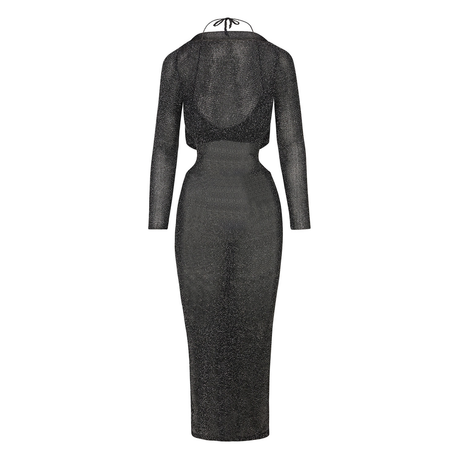 Women’s Black / Silver The Perla Dress In Black Medium Sinipesa