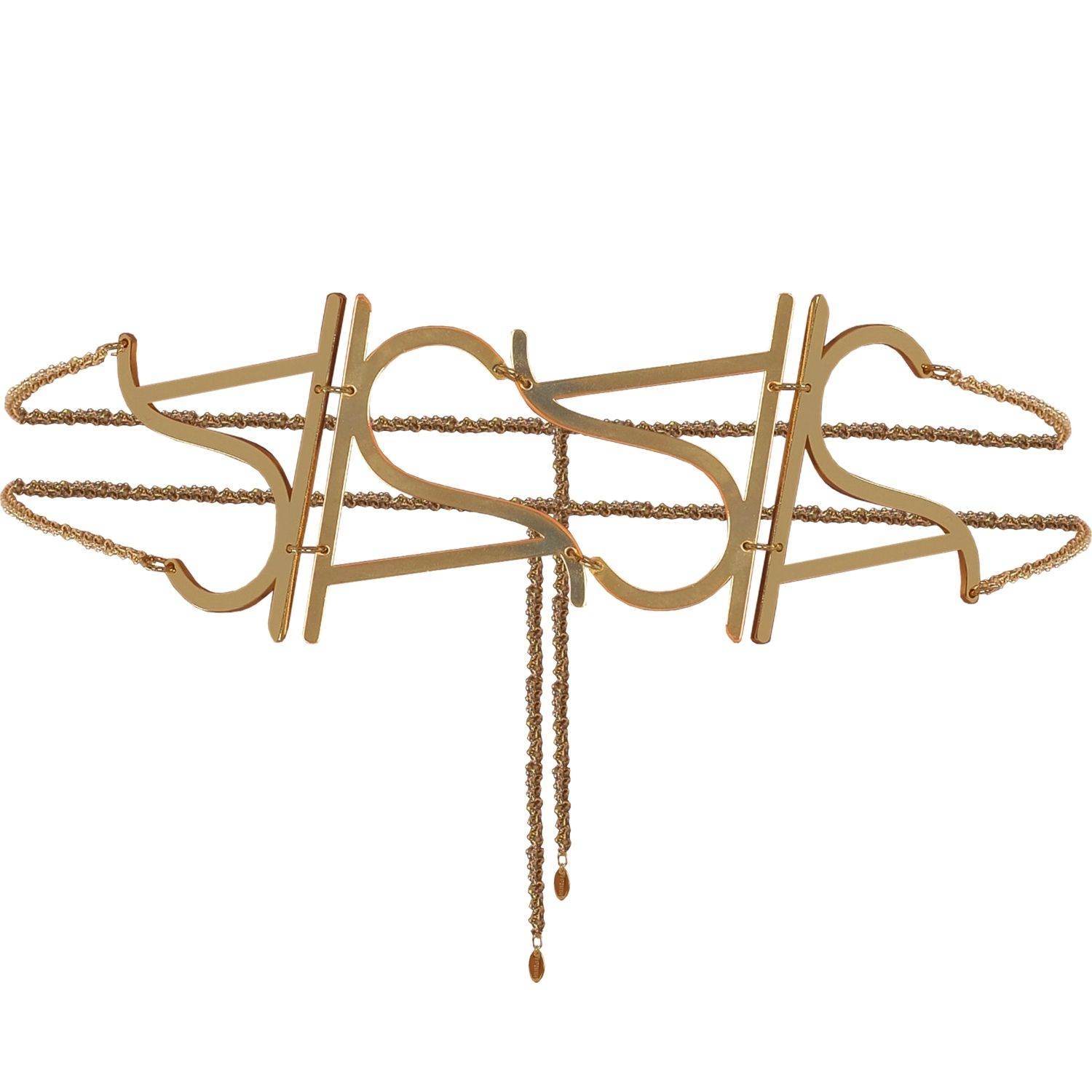 Antoninias Women's As Signature Logo Belt & Necklace Set In Gold