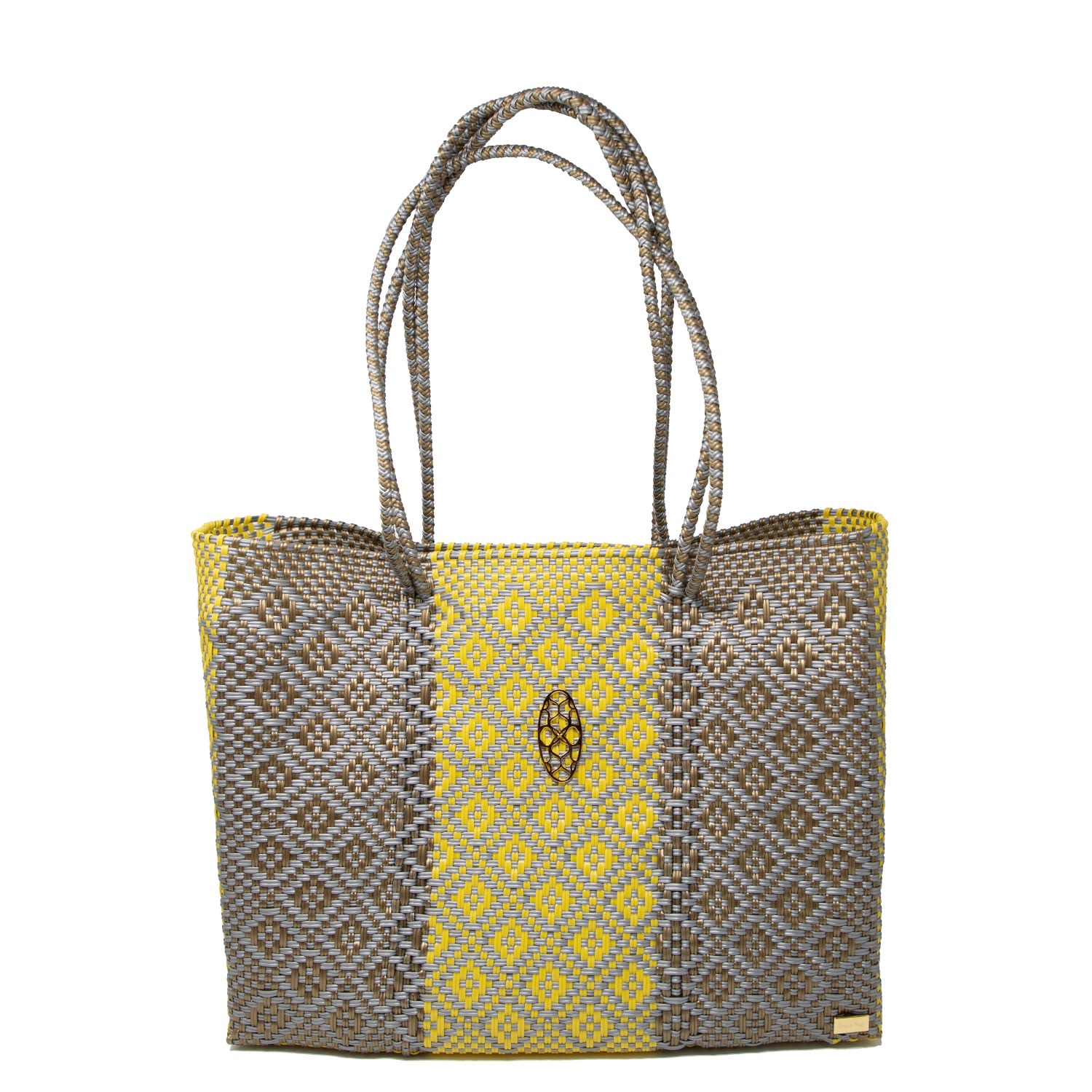 Women’s Gray/Yellow Travel Tote With Clutch Lolas Bag