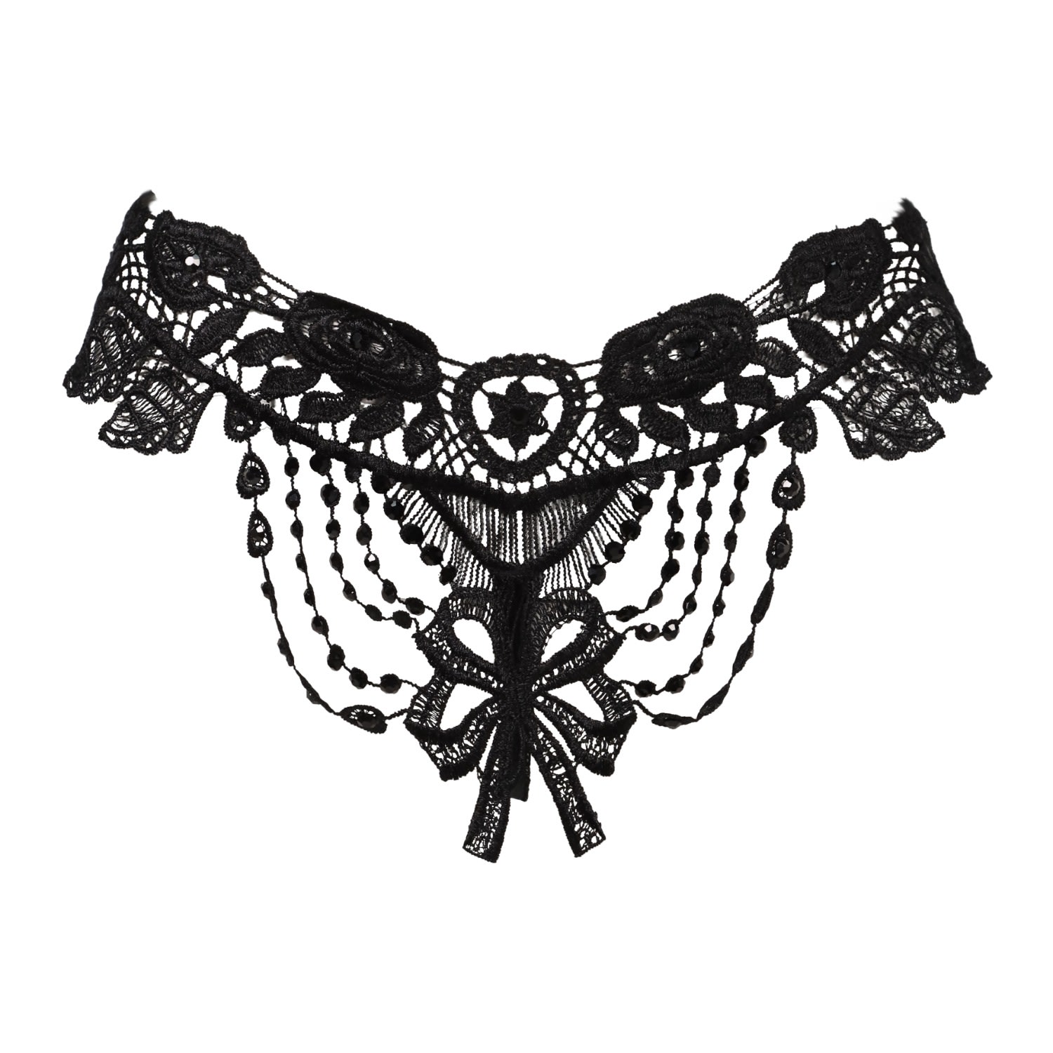 Belle-et-bonbon Women's Limited Edition Sparkling Crystal Black Bisoux French Knicker In Black