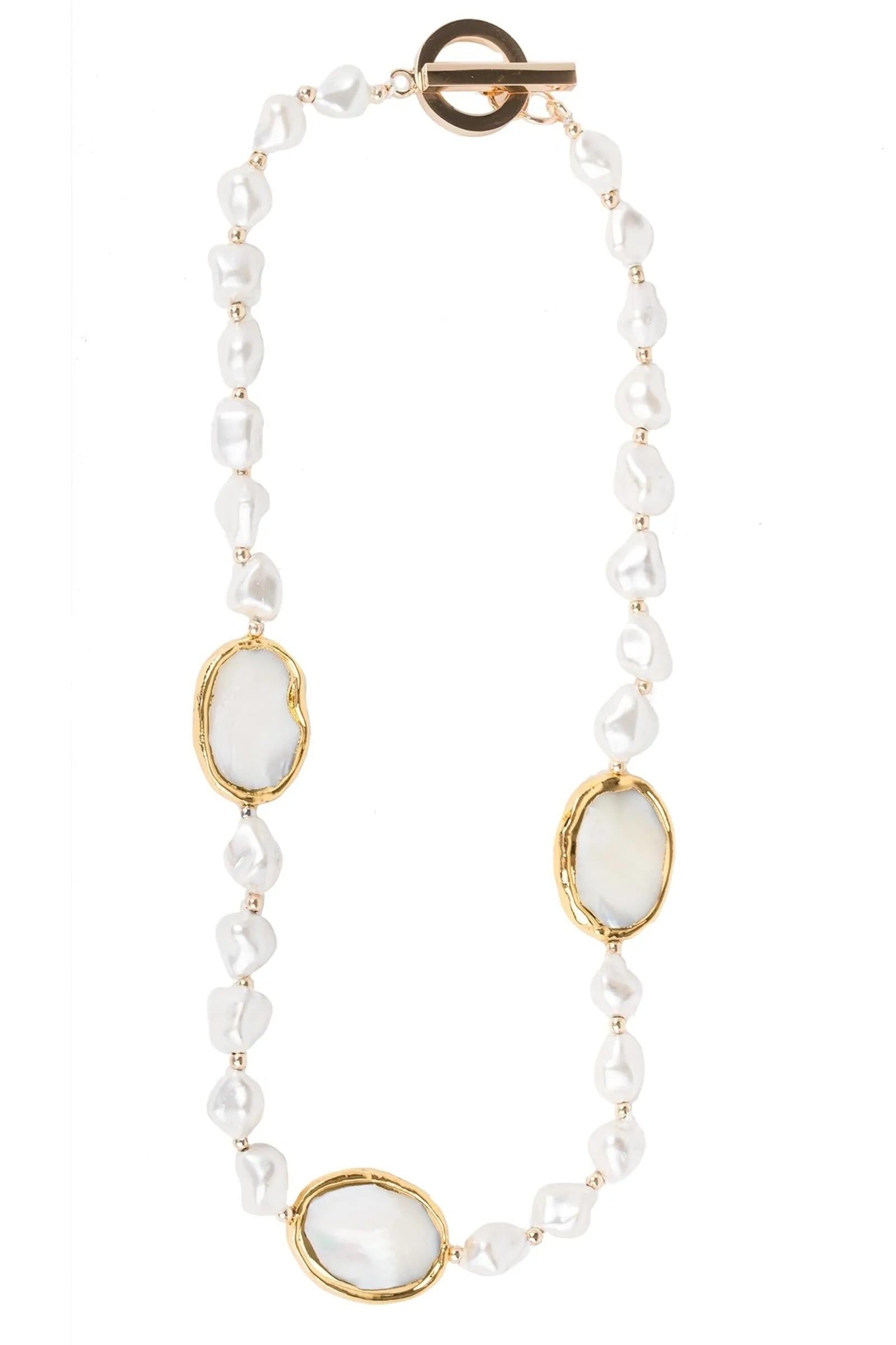 Saachi Women's Santa Barbara White Pearl Statement Necklace